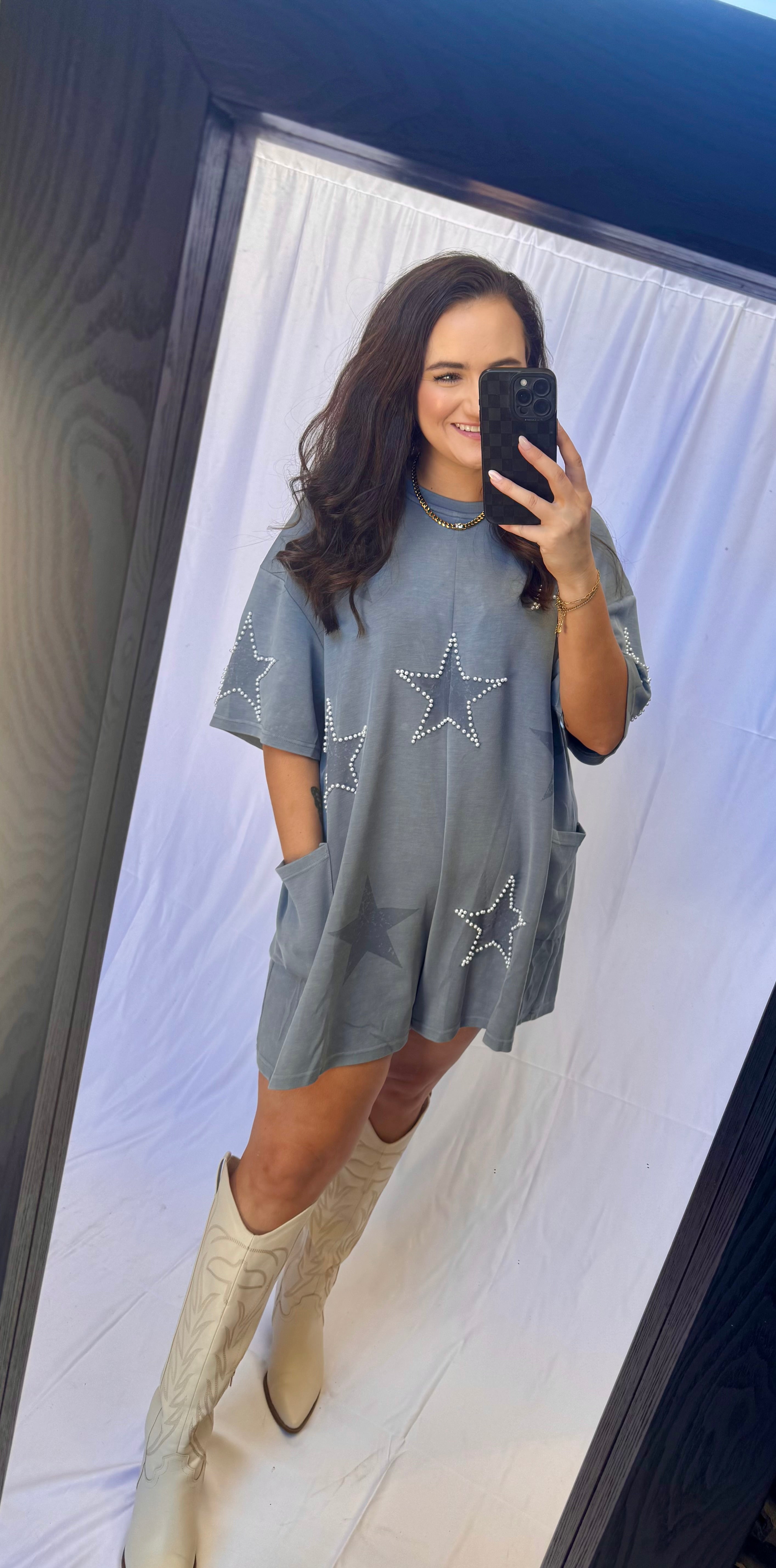 Star Patch Pearl Romper