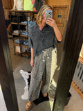 Washed Denim Cropped Shirt