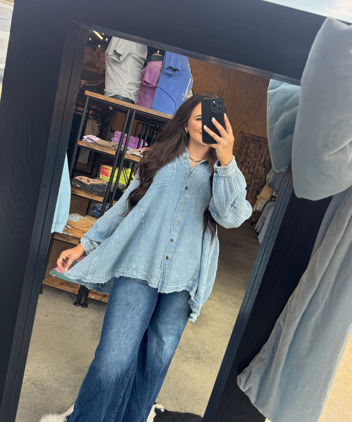 Denim Sky Button Up