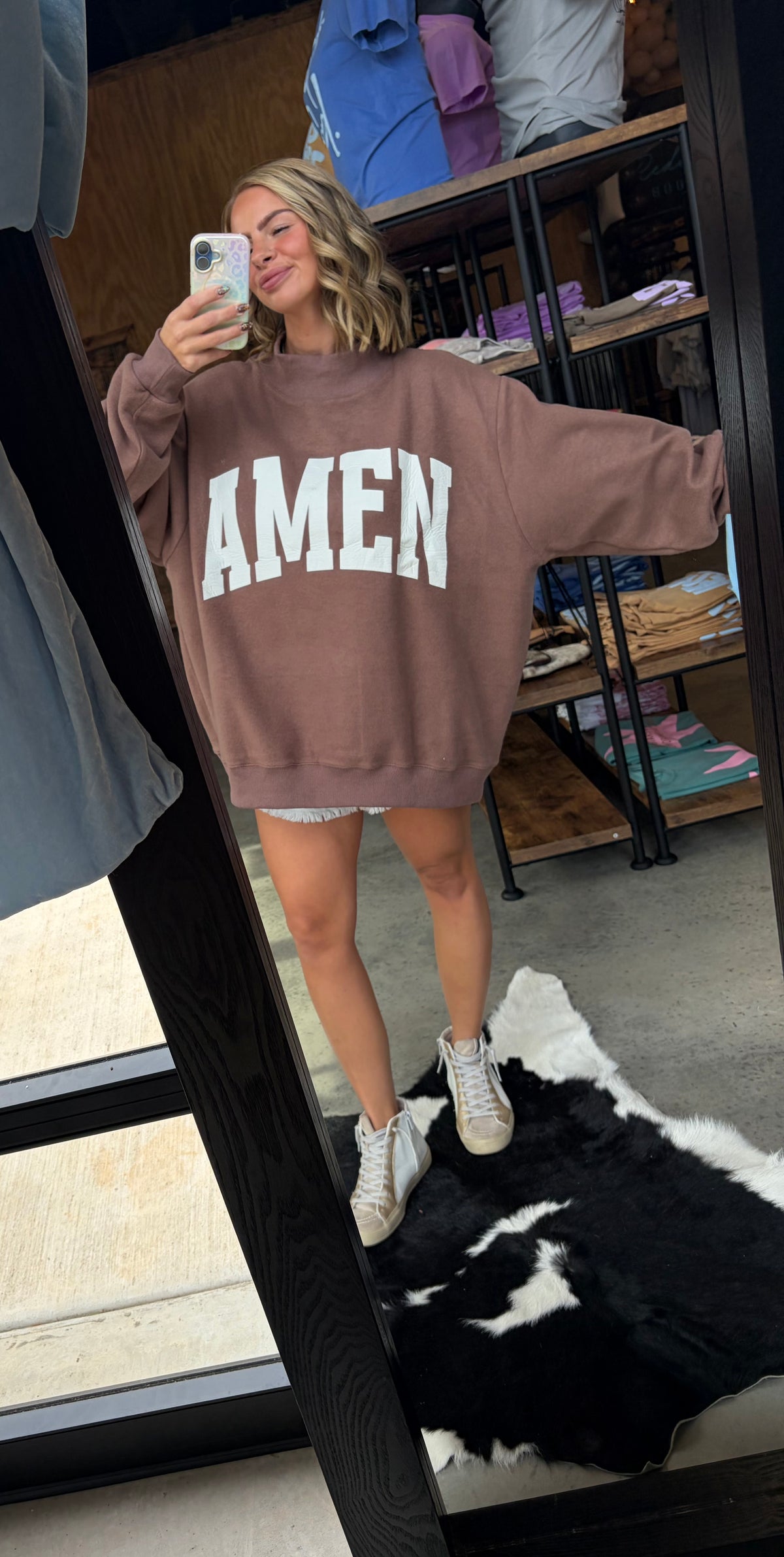 WWJD/Amen Reversible Mockneck