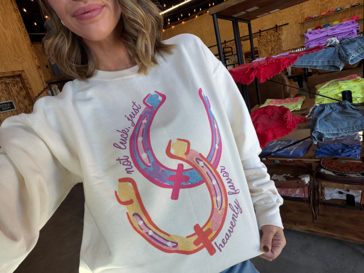 No Luck Just Heavenly Favor Sweatshirt