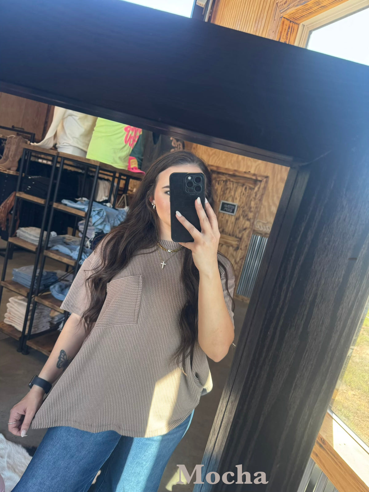 Ribbed Short Sleeve Top