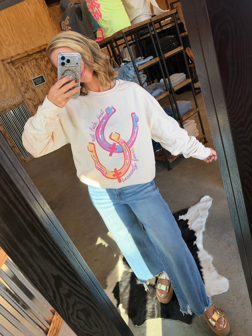 No Luck Just Heavenly Favor Sweatshirt