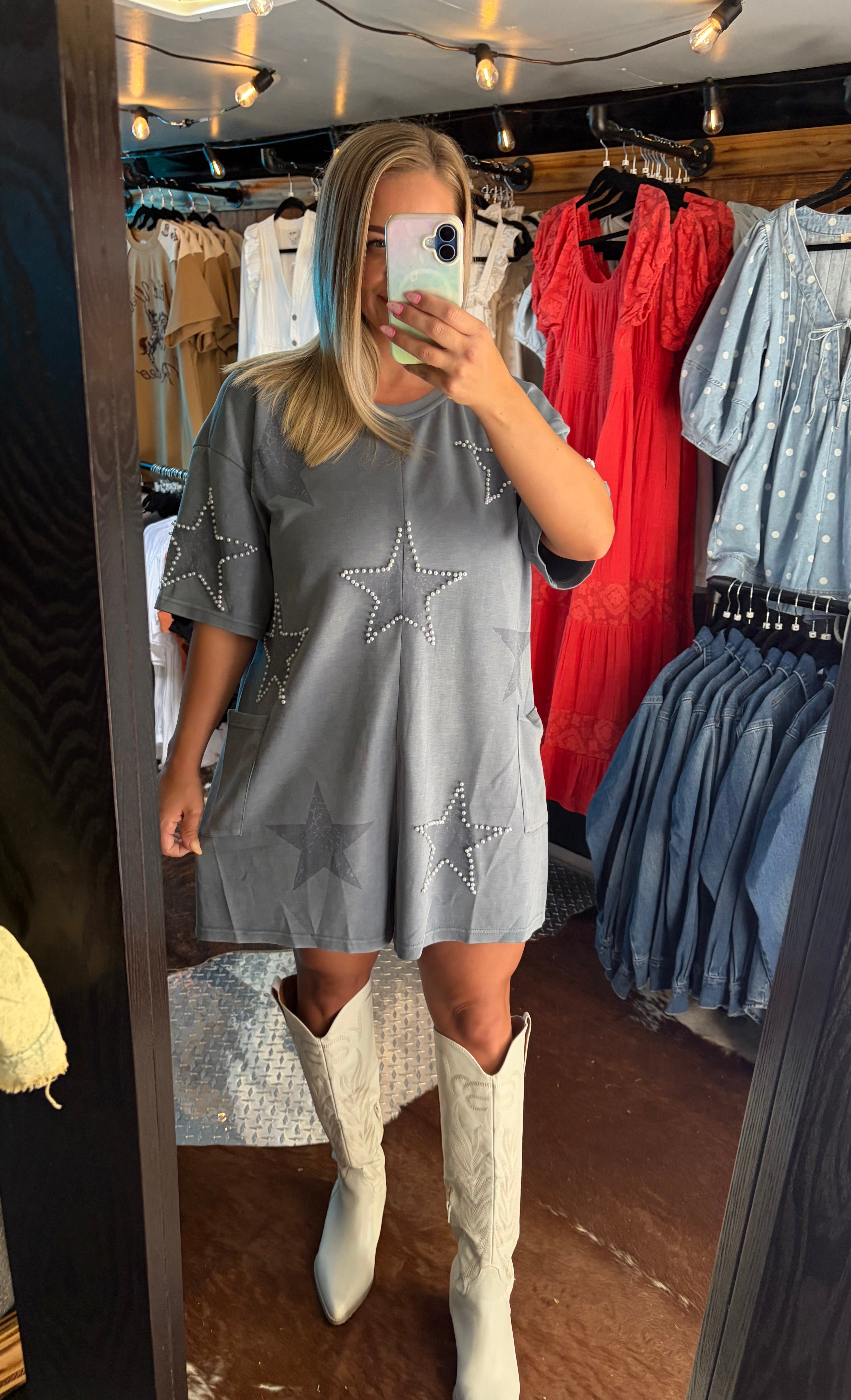 Star Patch Pearl Romper