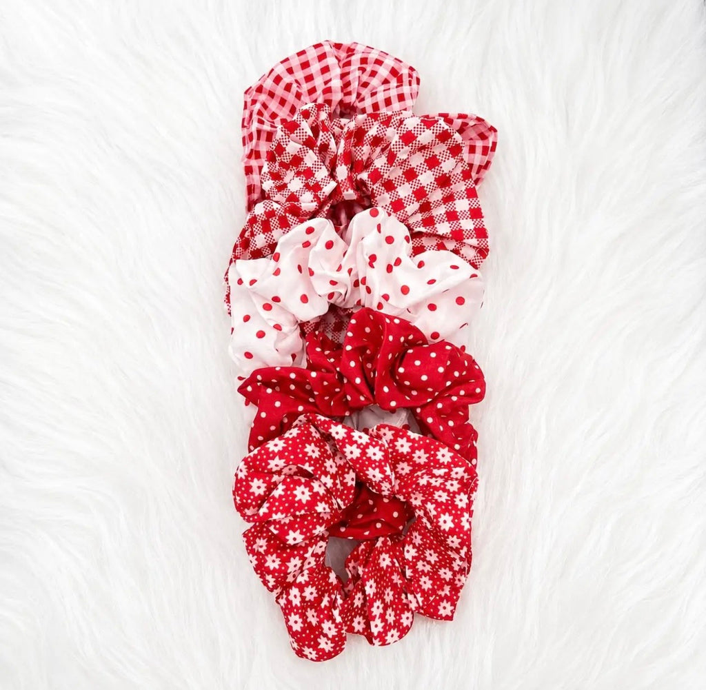 5 Piece Multi Pattern Scrunchies