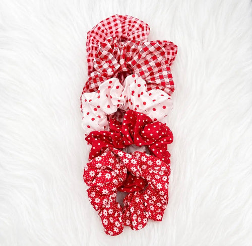 5 Piece Multi Pattern Scrunchies