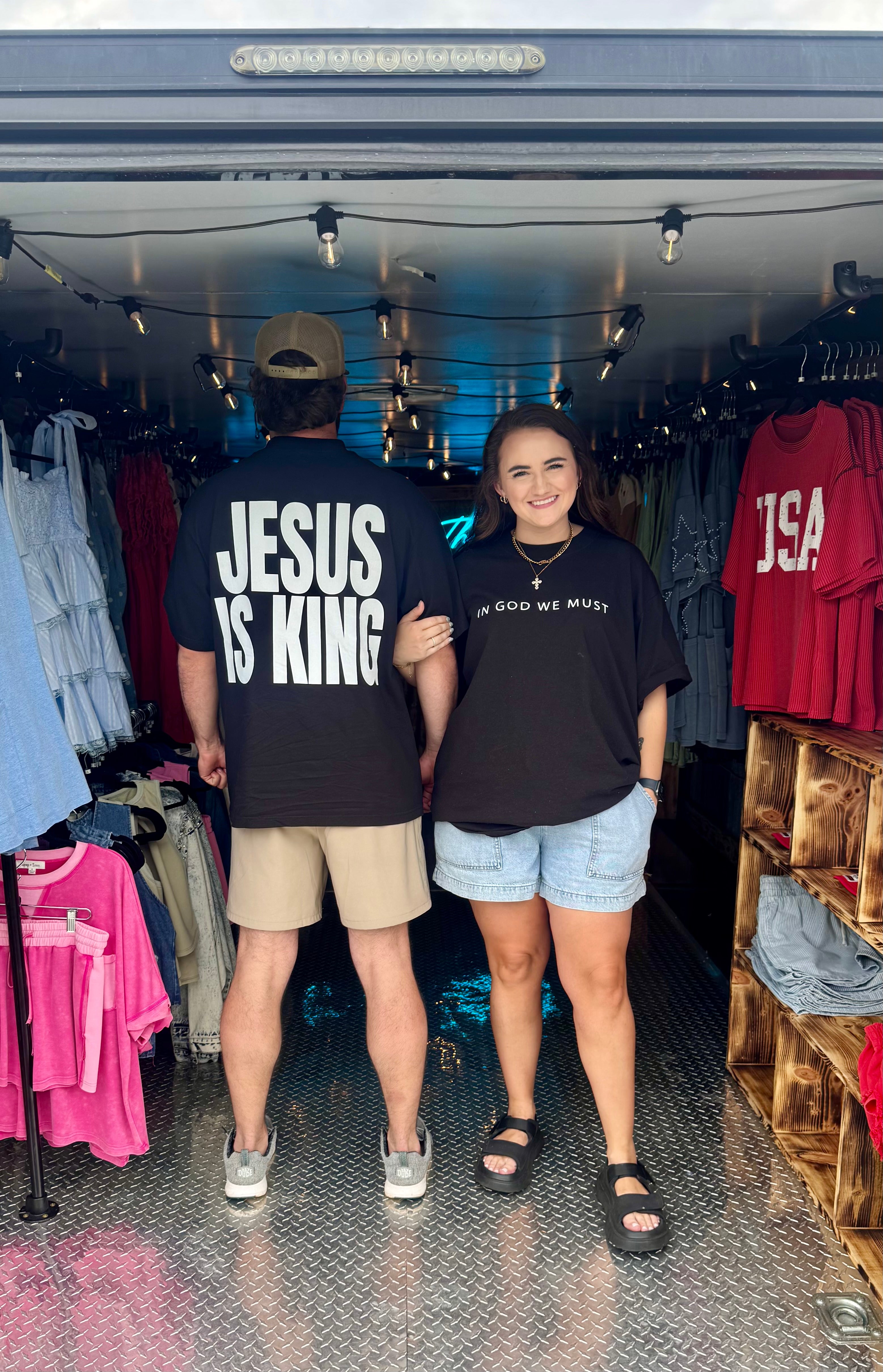 Jesus is King Black Tee