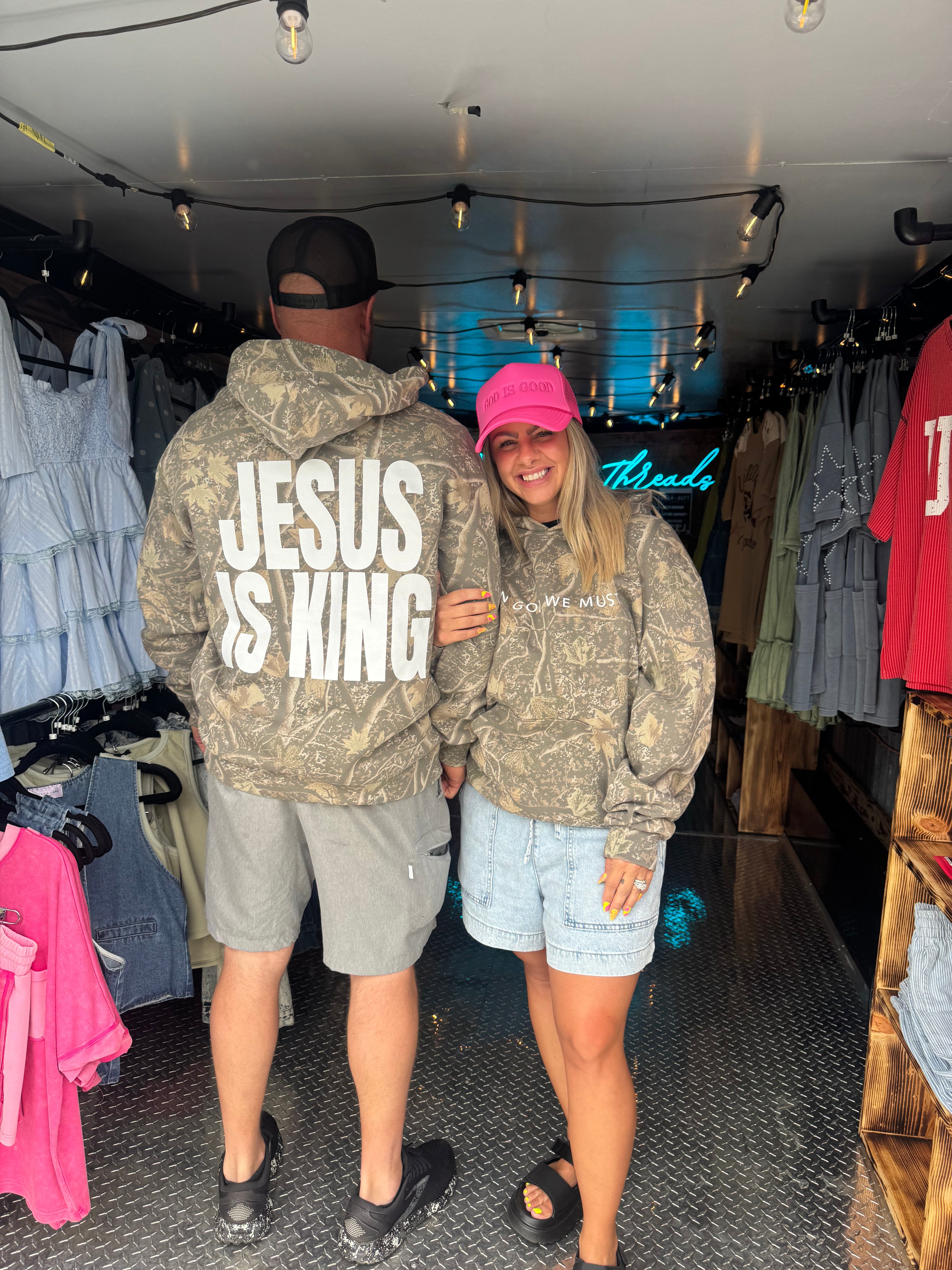 Jesus is King Camo Hoodie