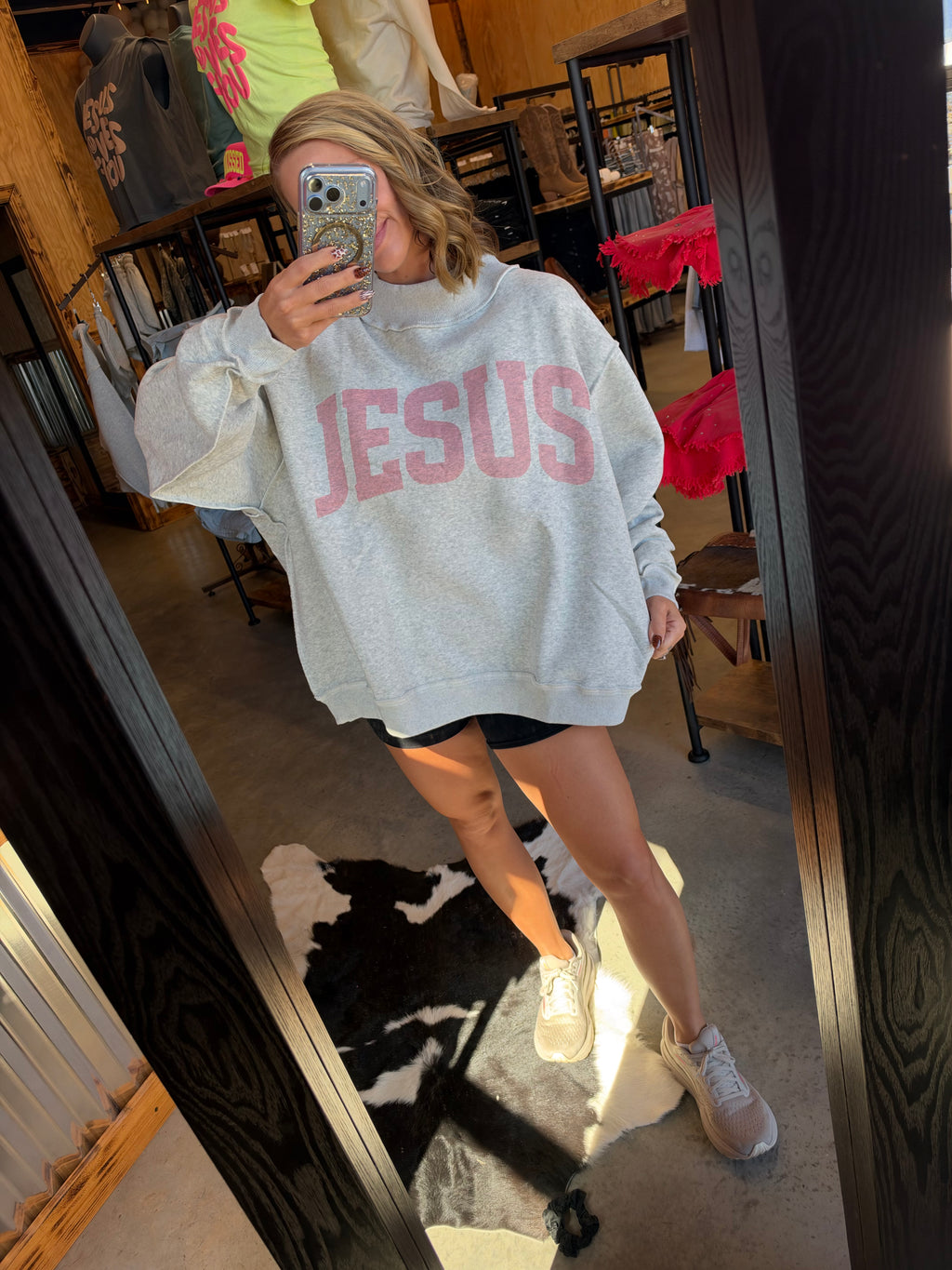 Jesus/God is Good Reversible Mockneck