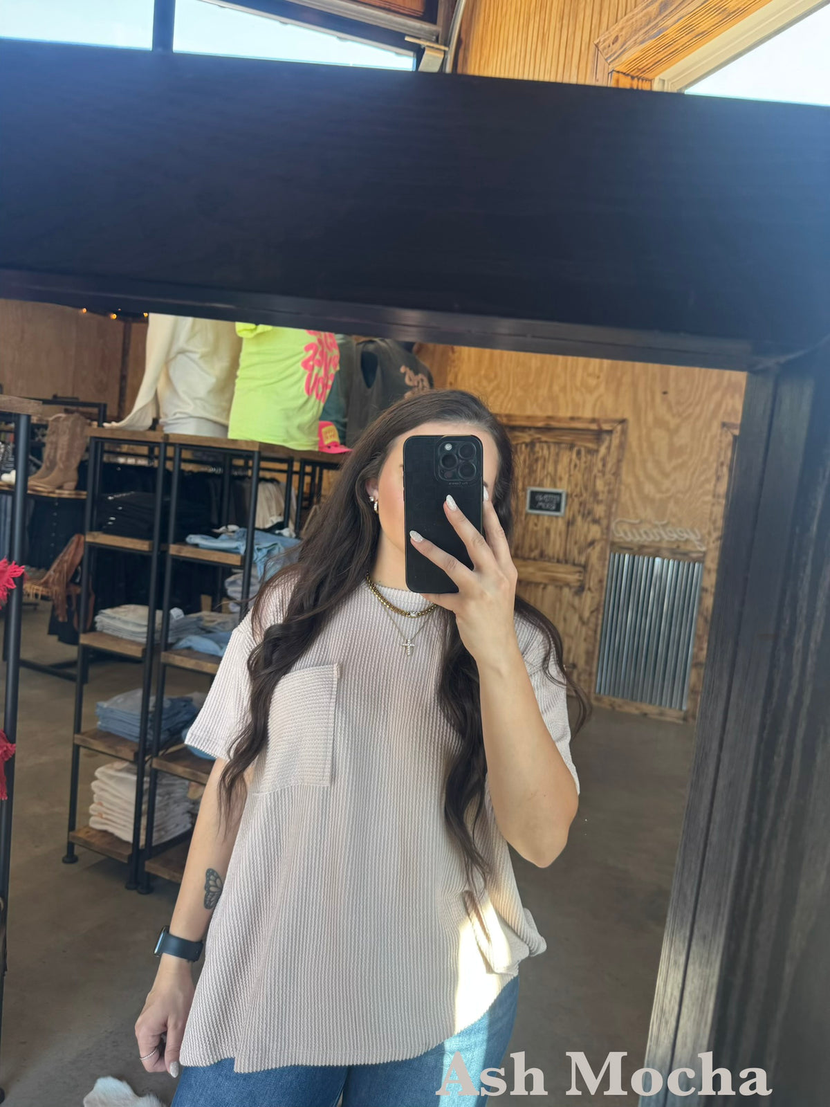 Ribbed Short Sleeve Top