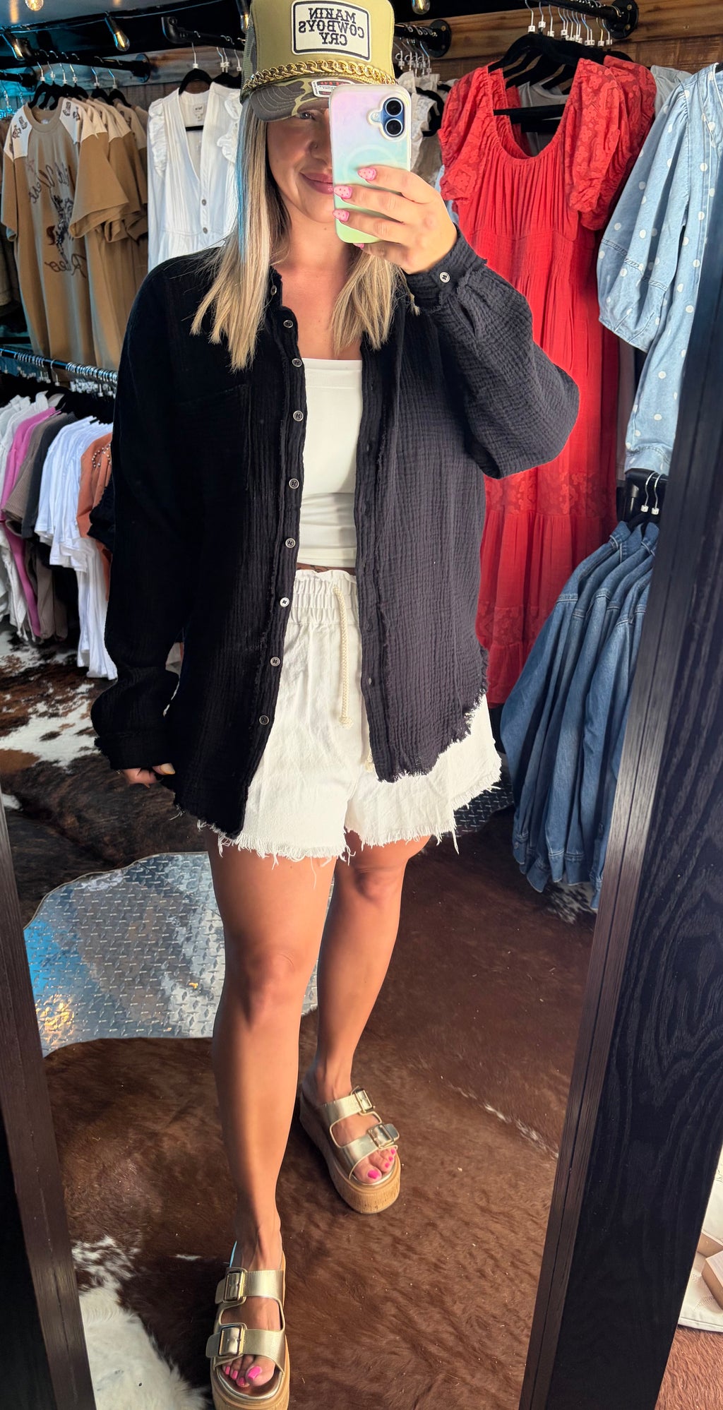 Light Weight Oversized Button Up