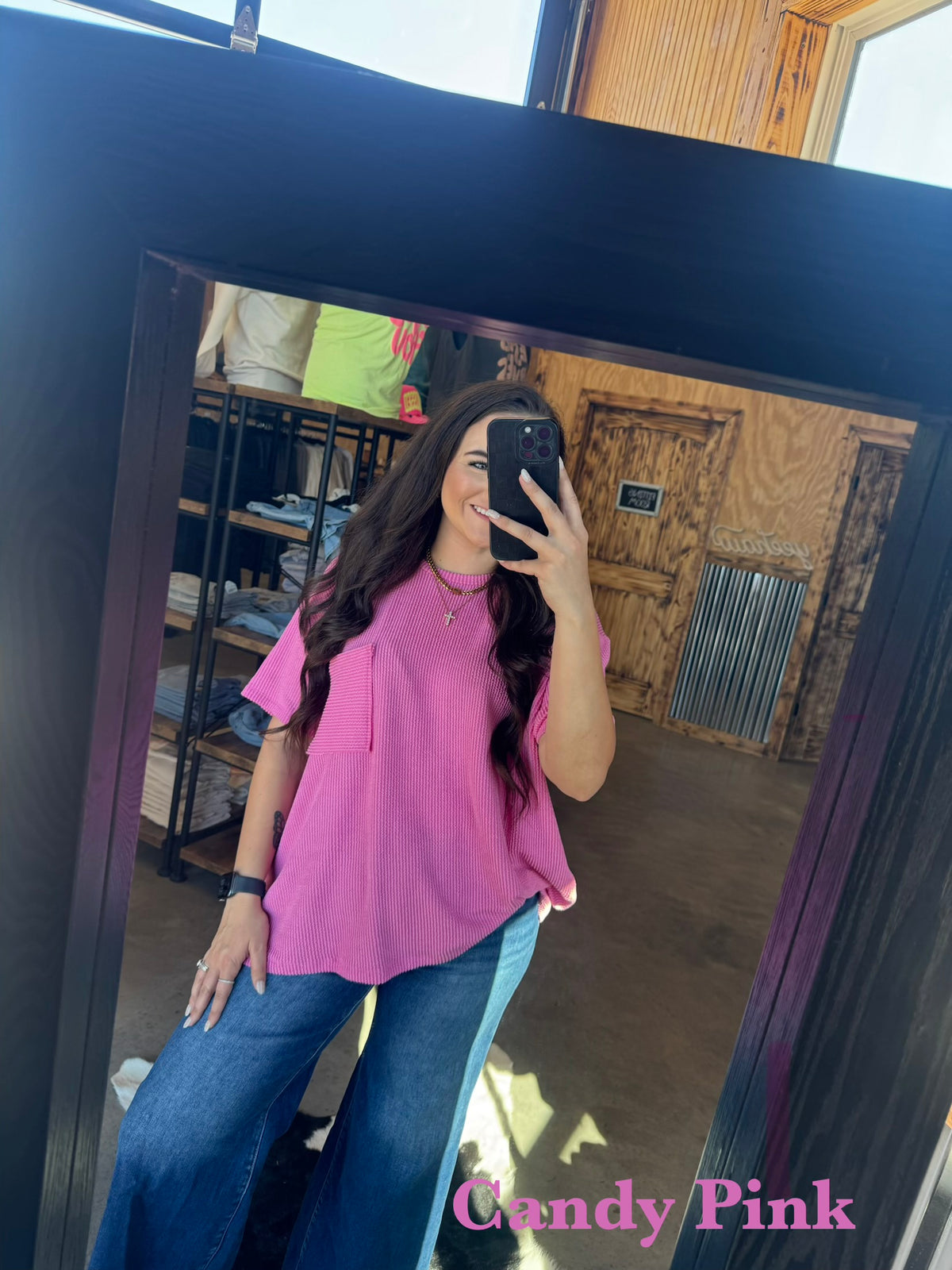 Ribbed Short Sleeve Top