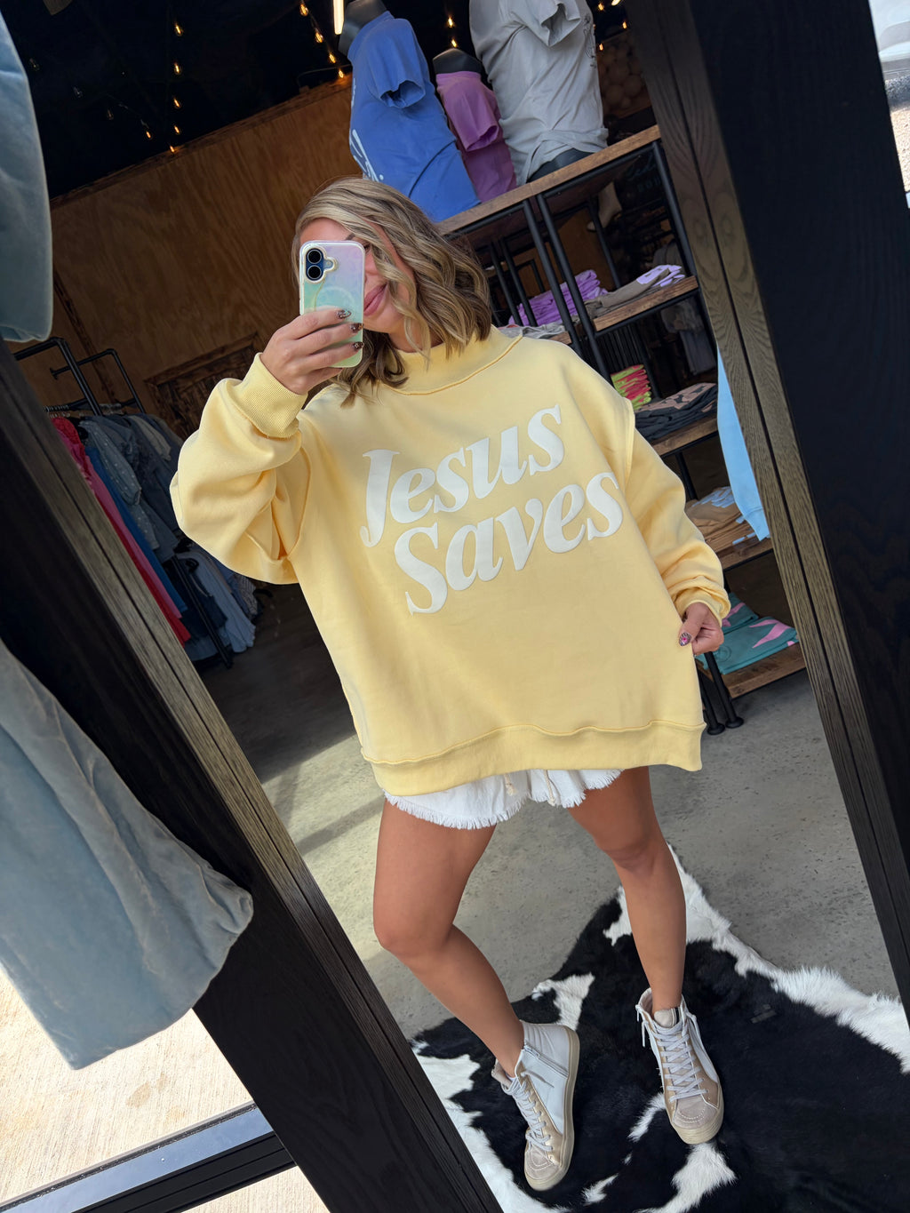 Jesus Saves Mockneck