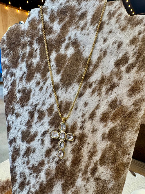 18K Stainless Steel Cross Necklace