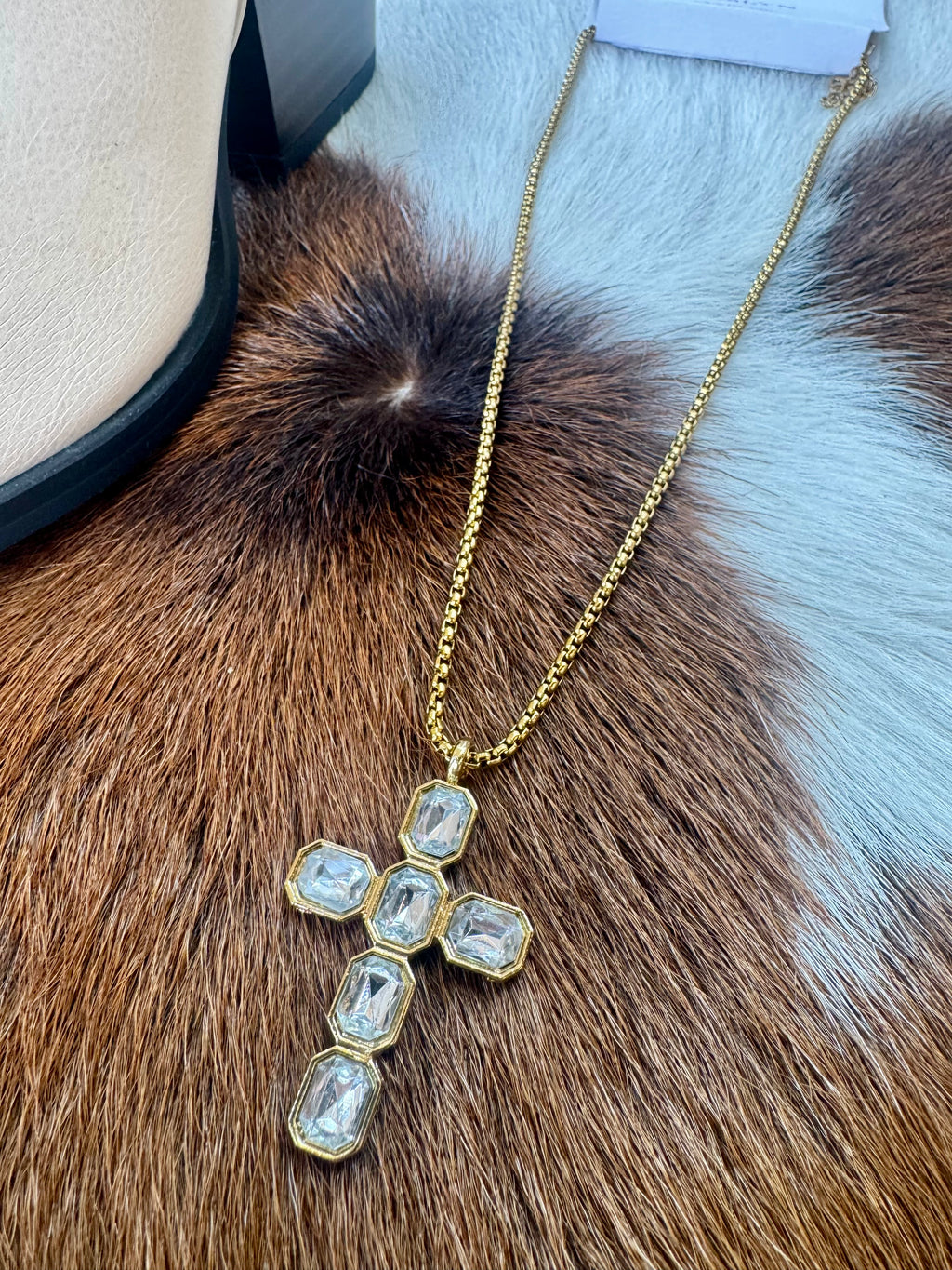 18K Stainless Steel Cross Necklace