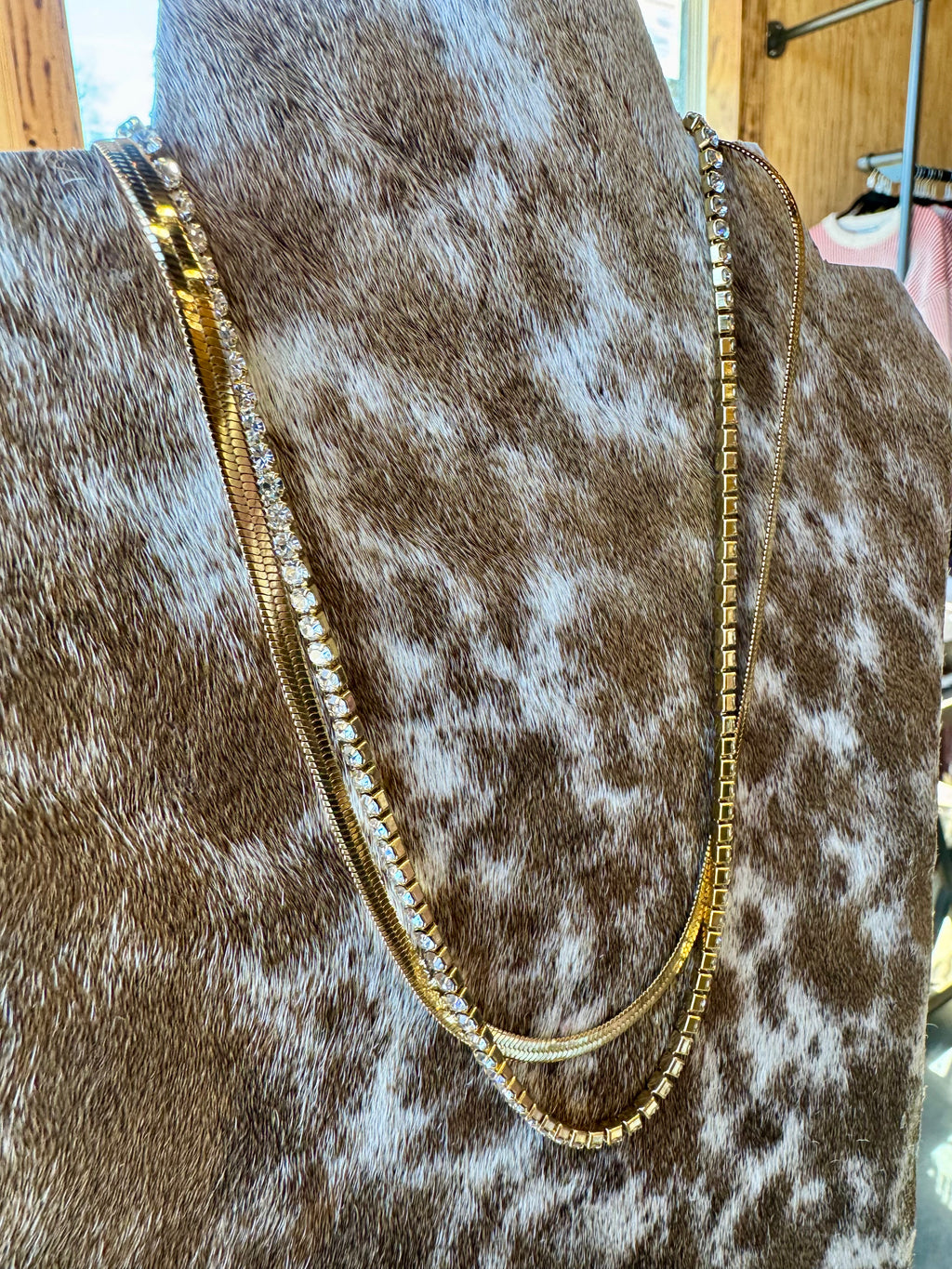 Stainless Steel Rhinestone Necklace