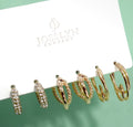 Rhinestone Hoop Earring Set