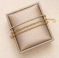 Stainless Steel Gold Rhinestone Bracelet