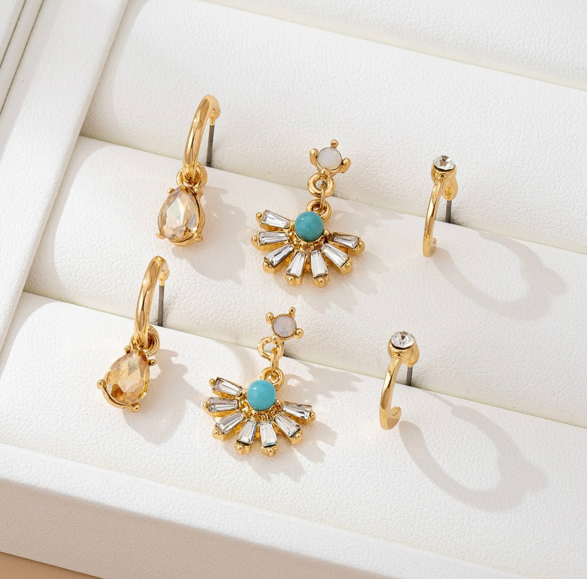 Turquoise Charm Earring Set