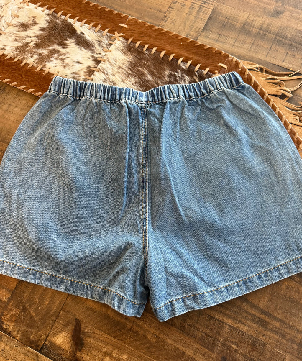 Denim Shorts w/ Drawstring