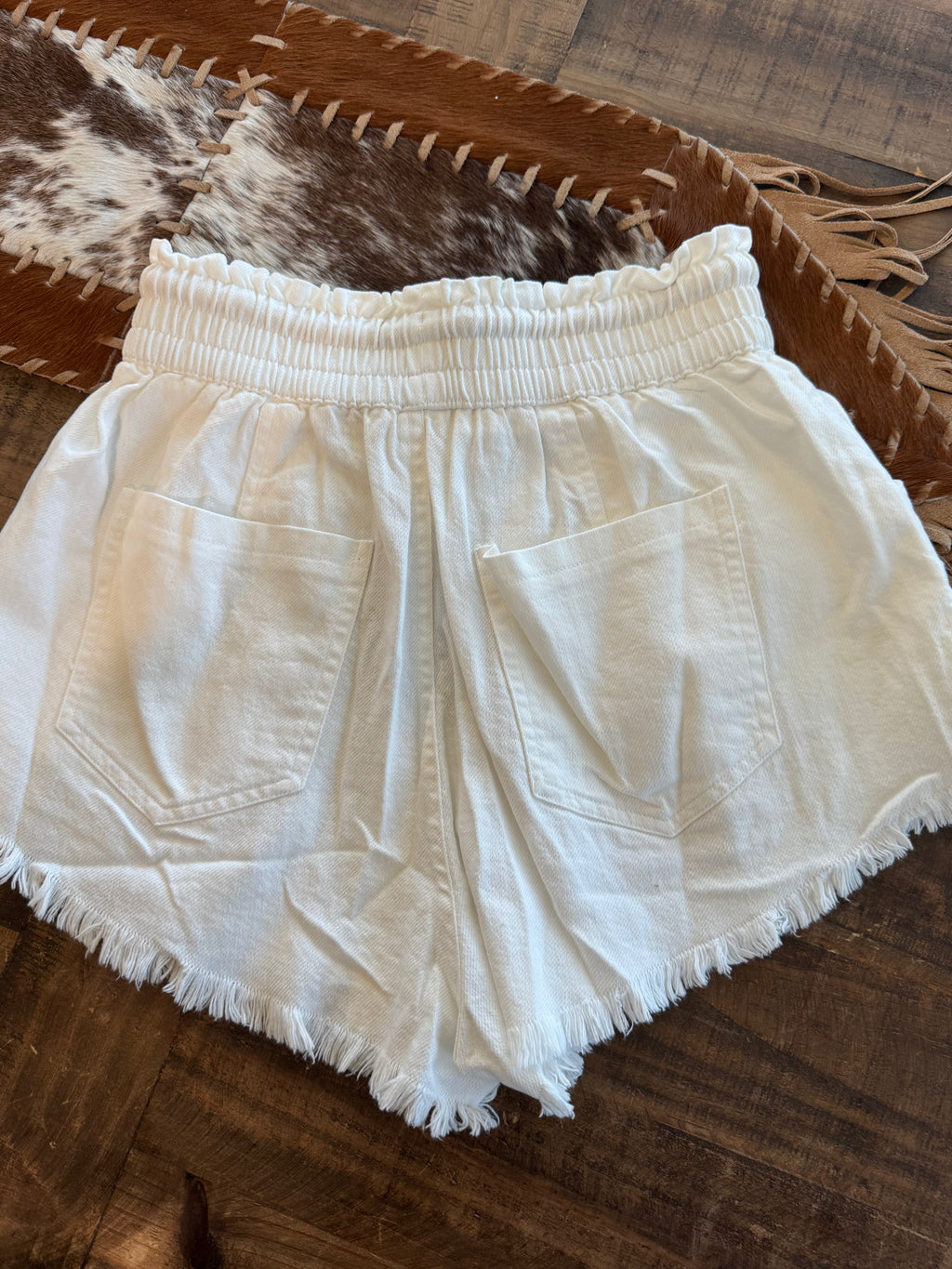 Frayed Hem Rope Shorts