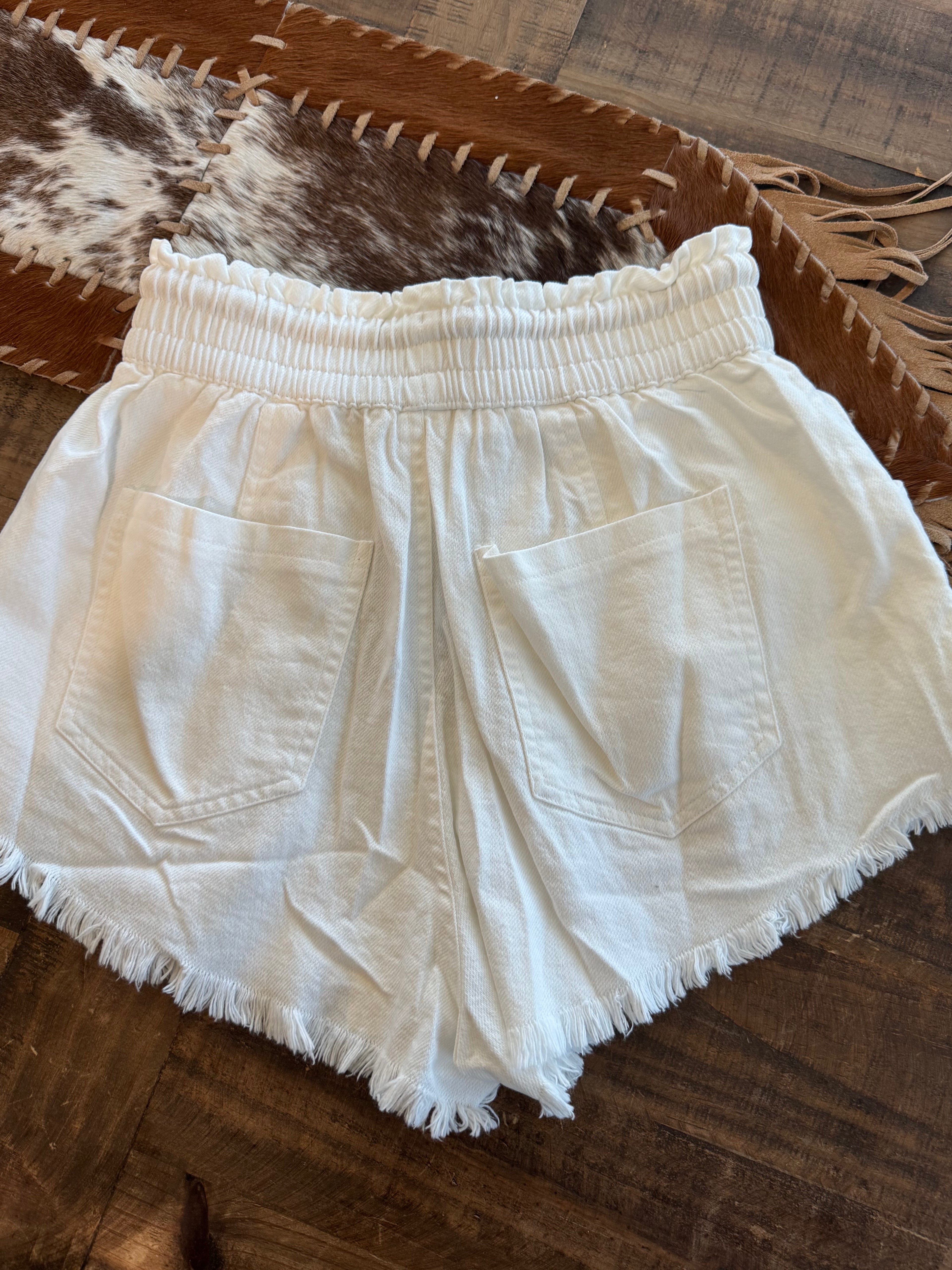 Frayed Hem Rope Shorts