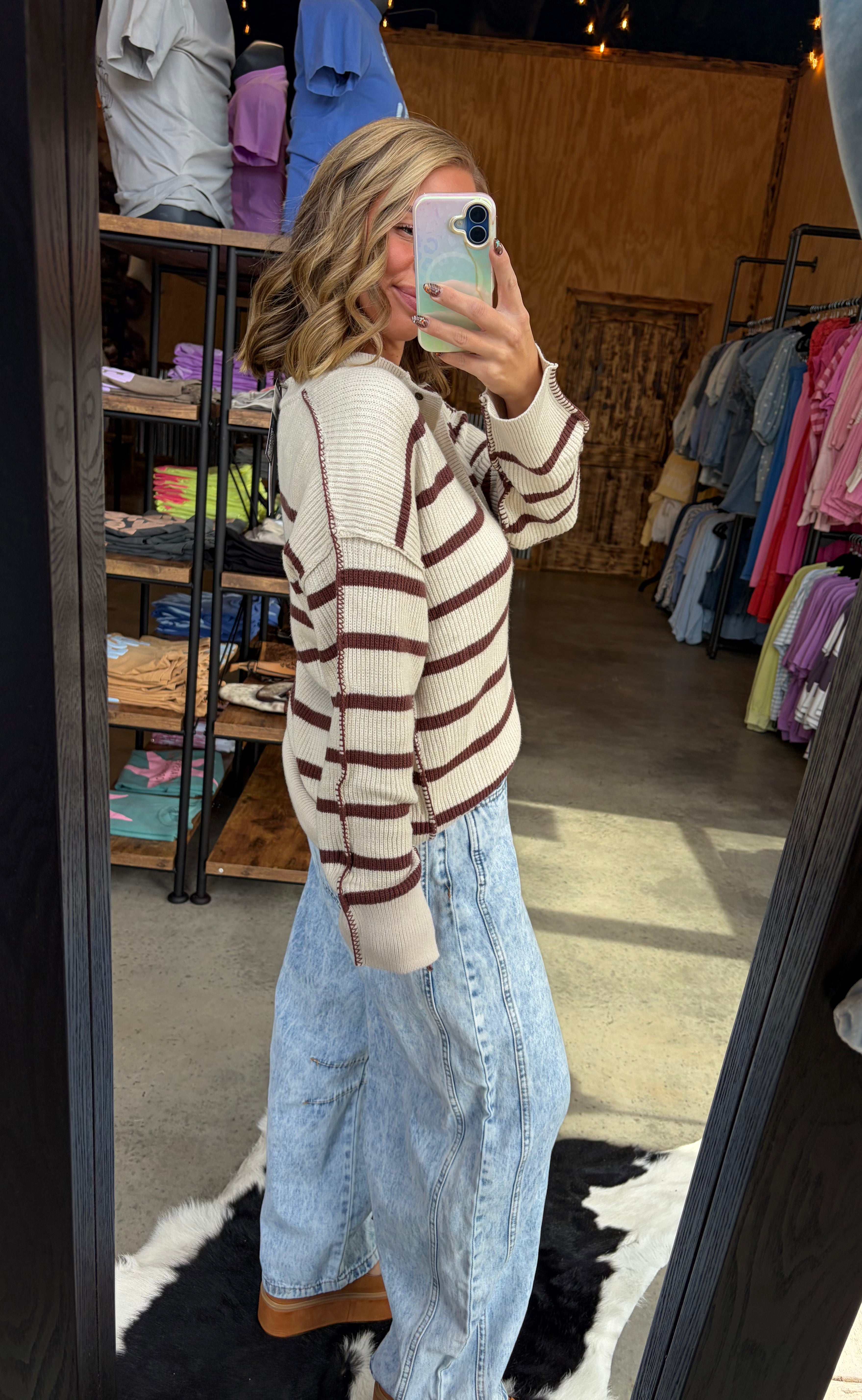 Striped Slouchy Sweater