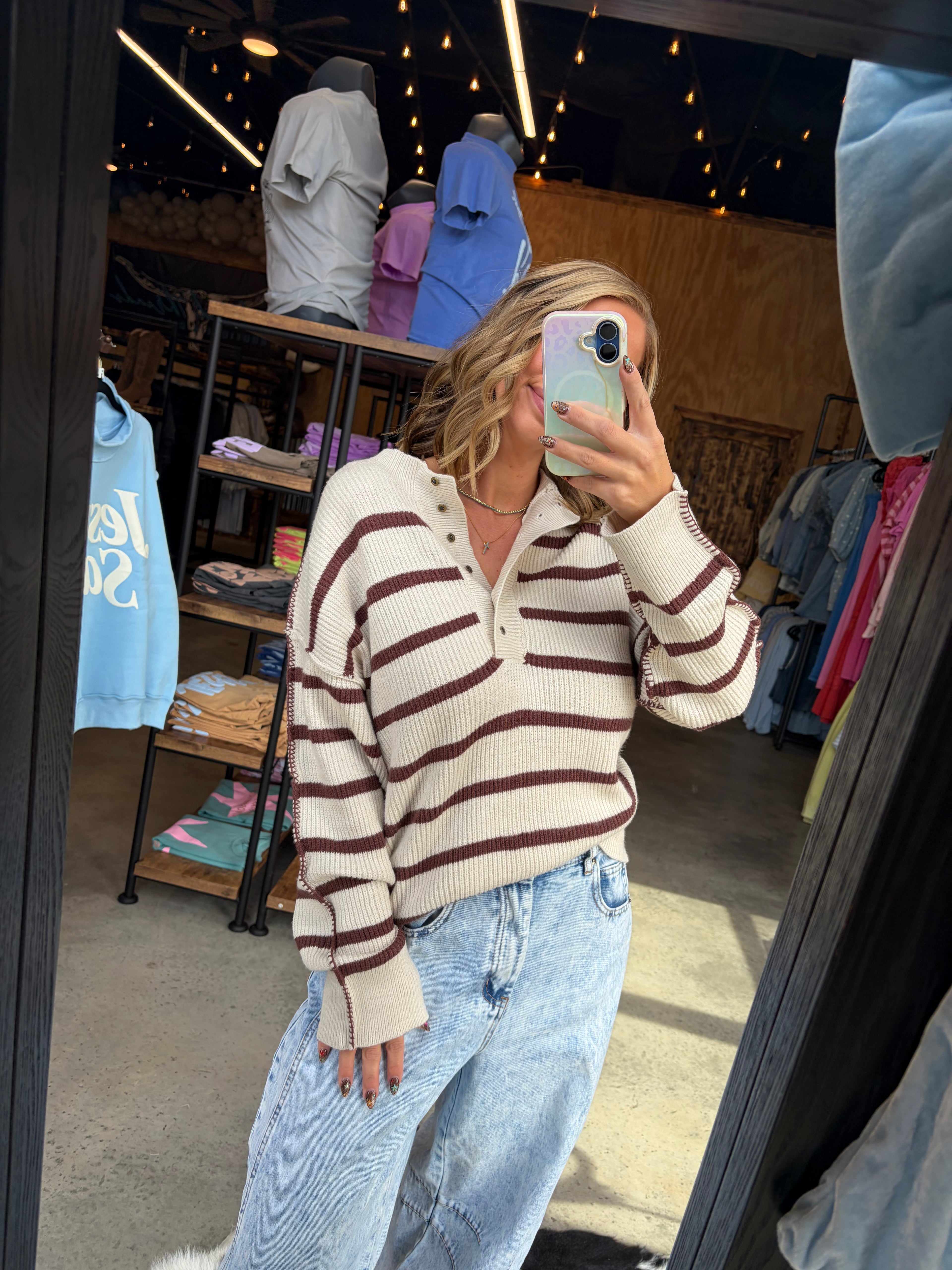 Striped Slouchy Sweater