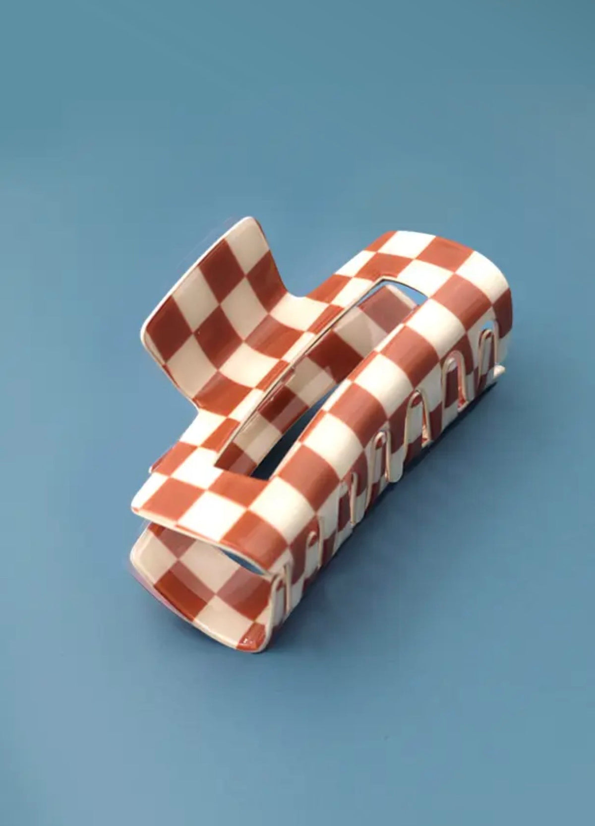 Jumbo Checkered Claw Clip
