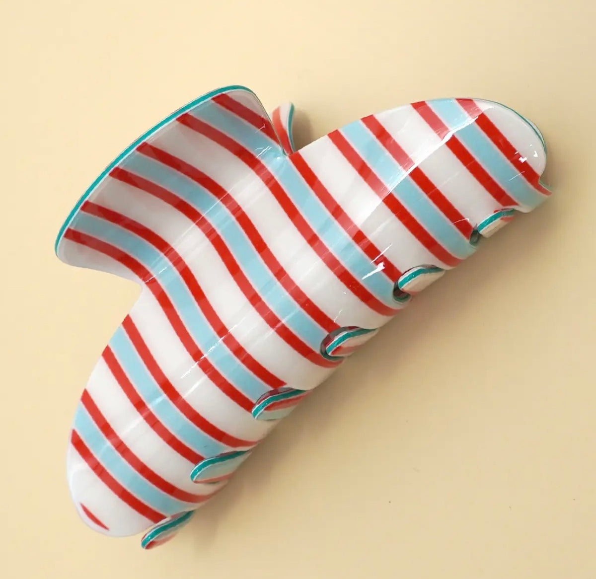 Jumbo Stripe Claw Clip