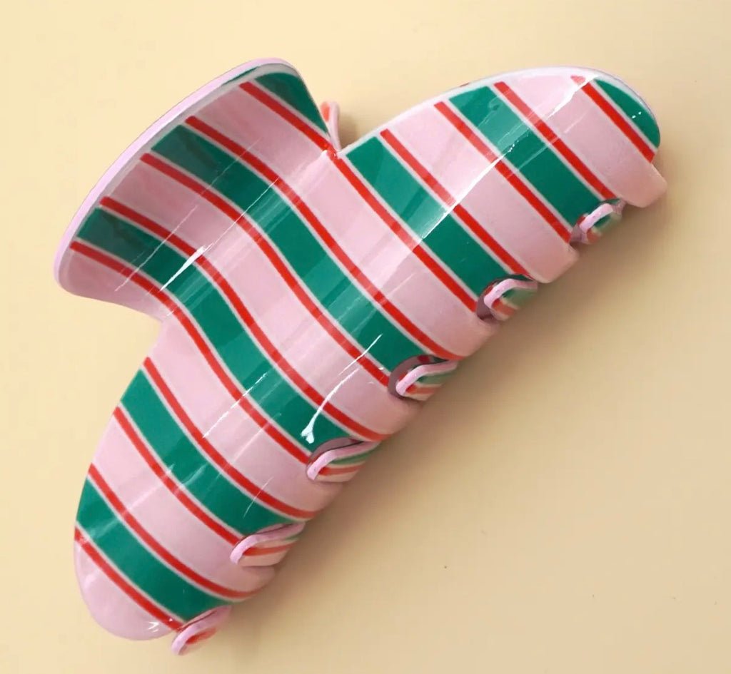 Jumbo Stripe Claw Clip
