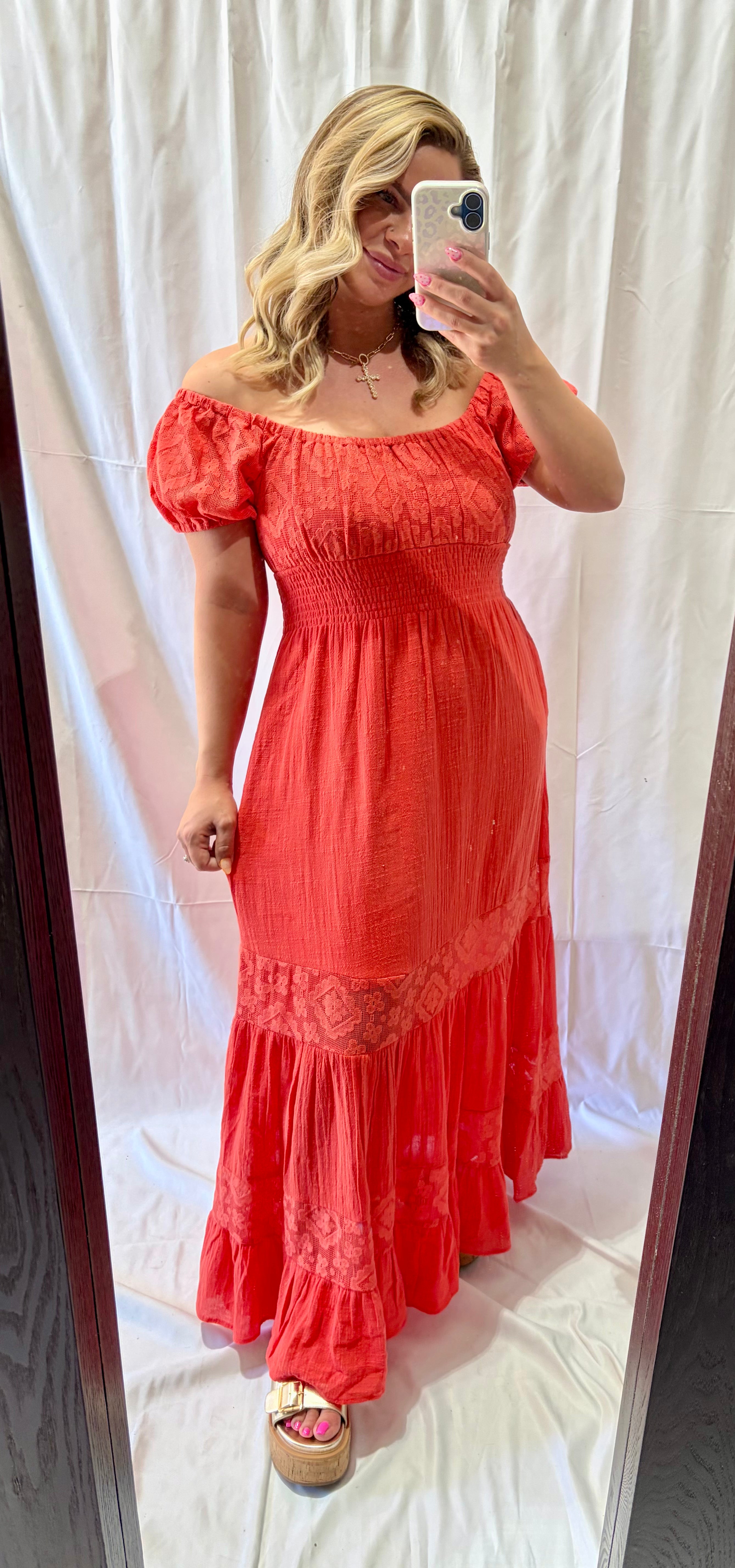 Lace Detail Maxi Dress