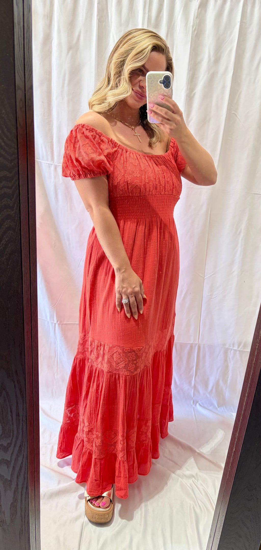 Lace Detail Maxi Dress