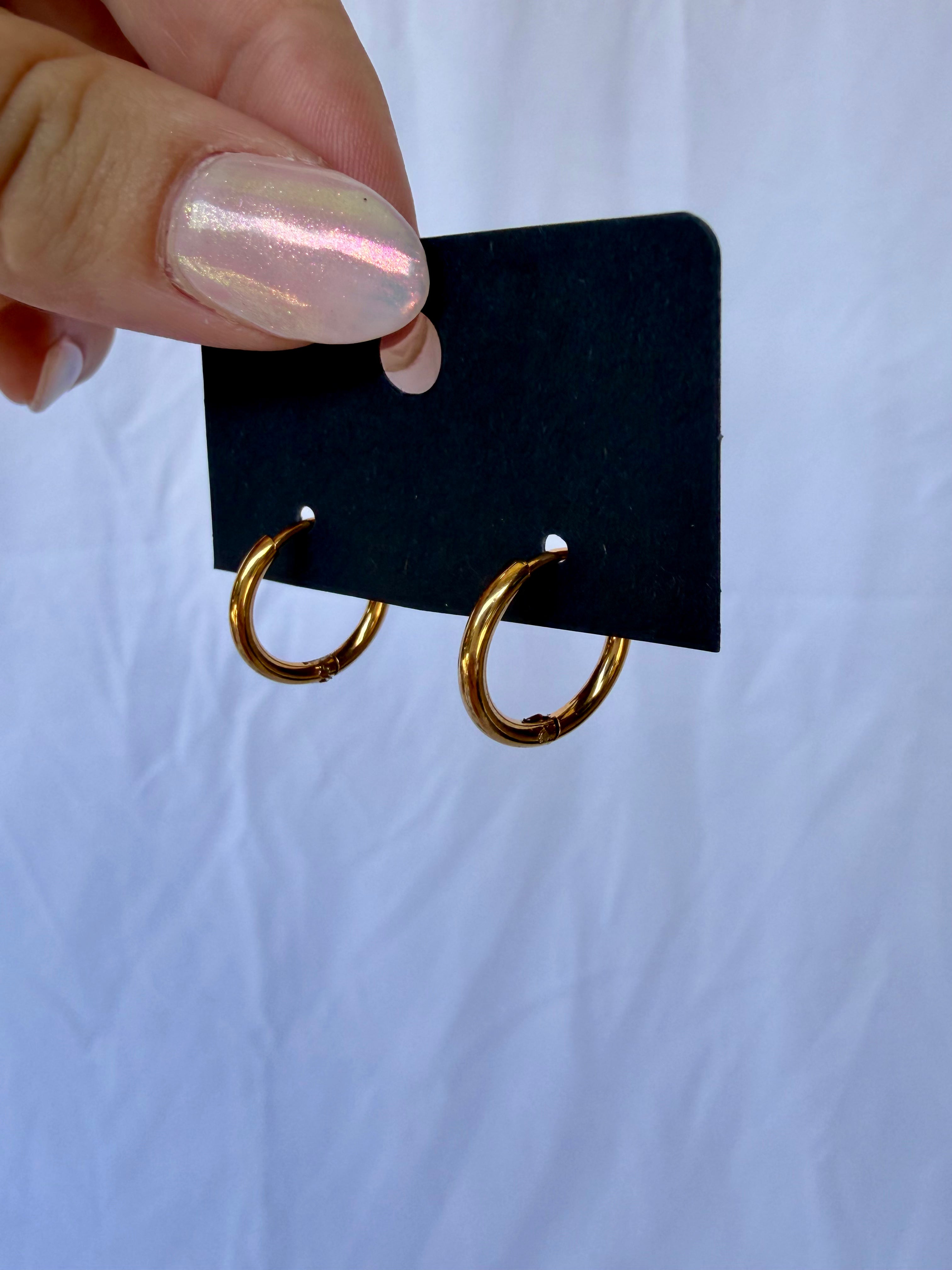 Small Gold Huggies