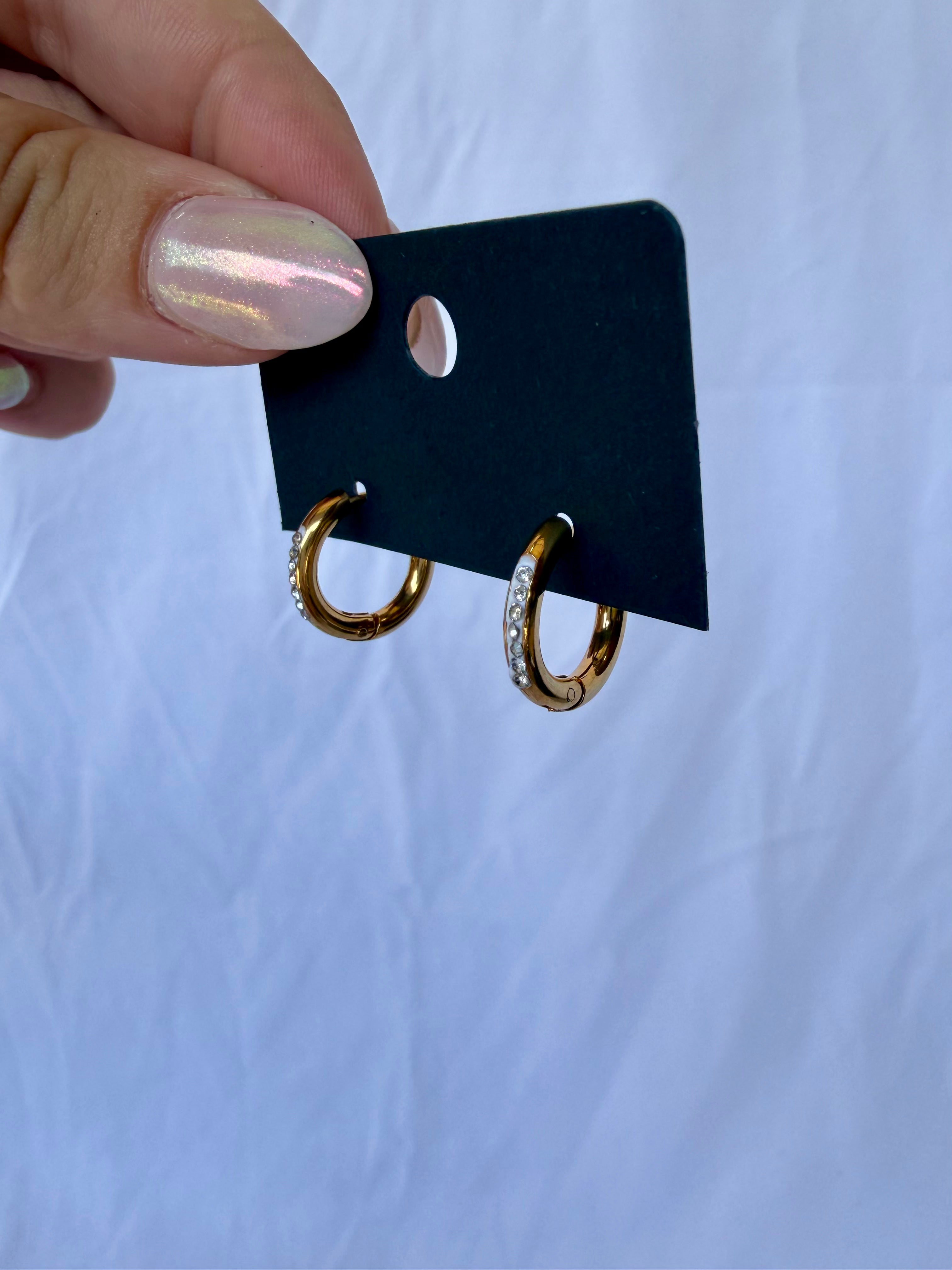 Small Gold Bling Huggies