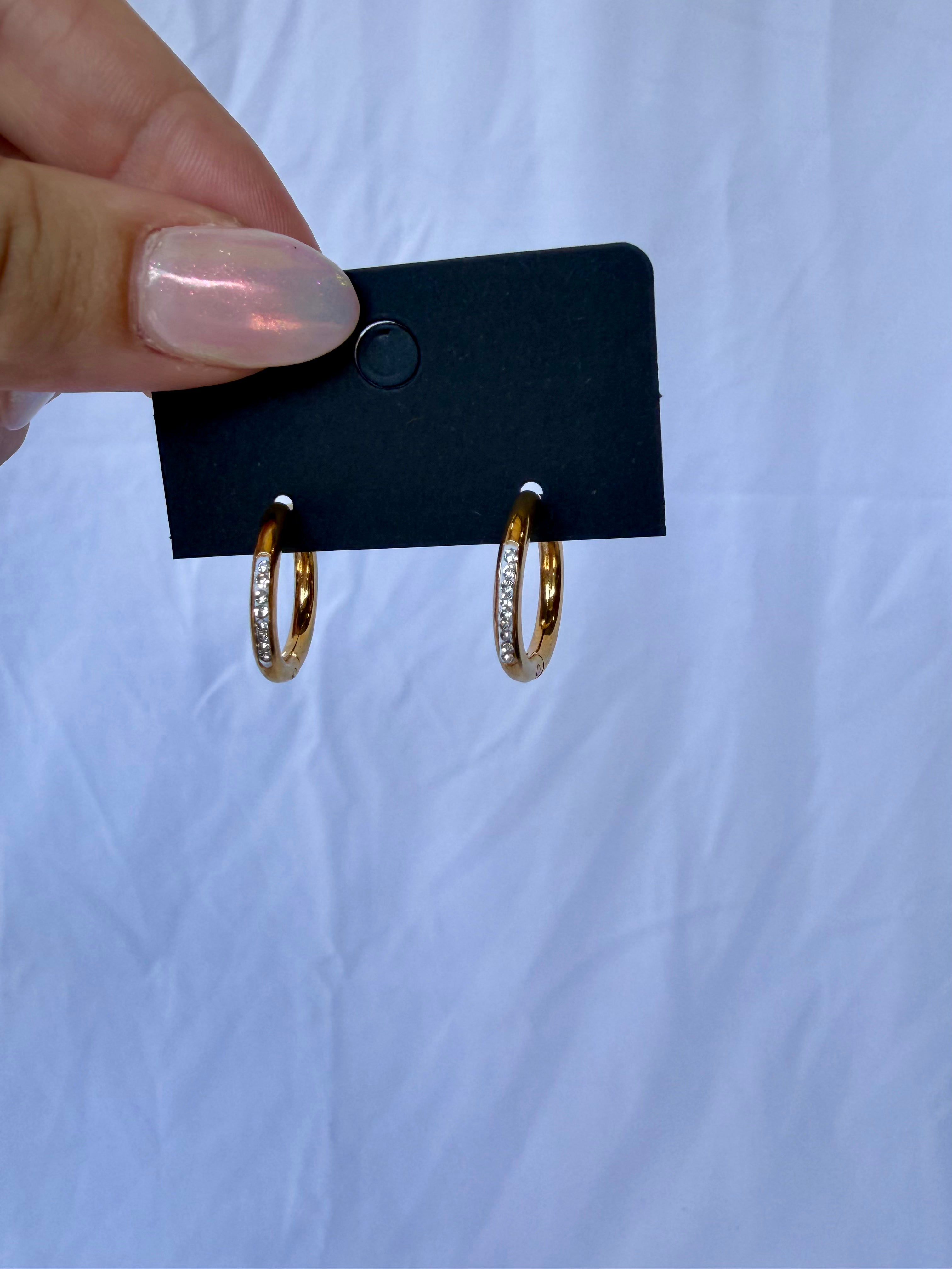 Large Gold Bling Huggies