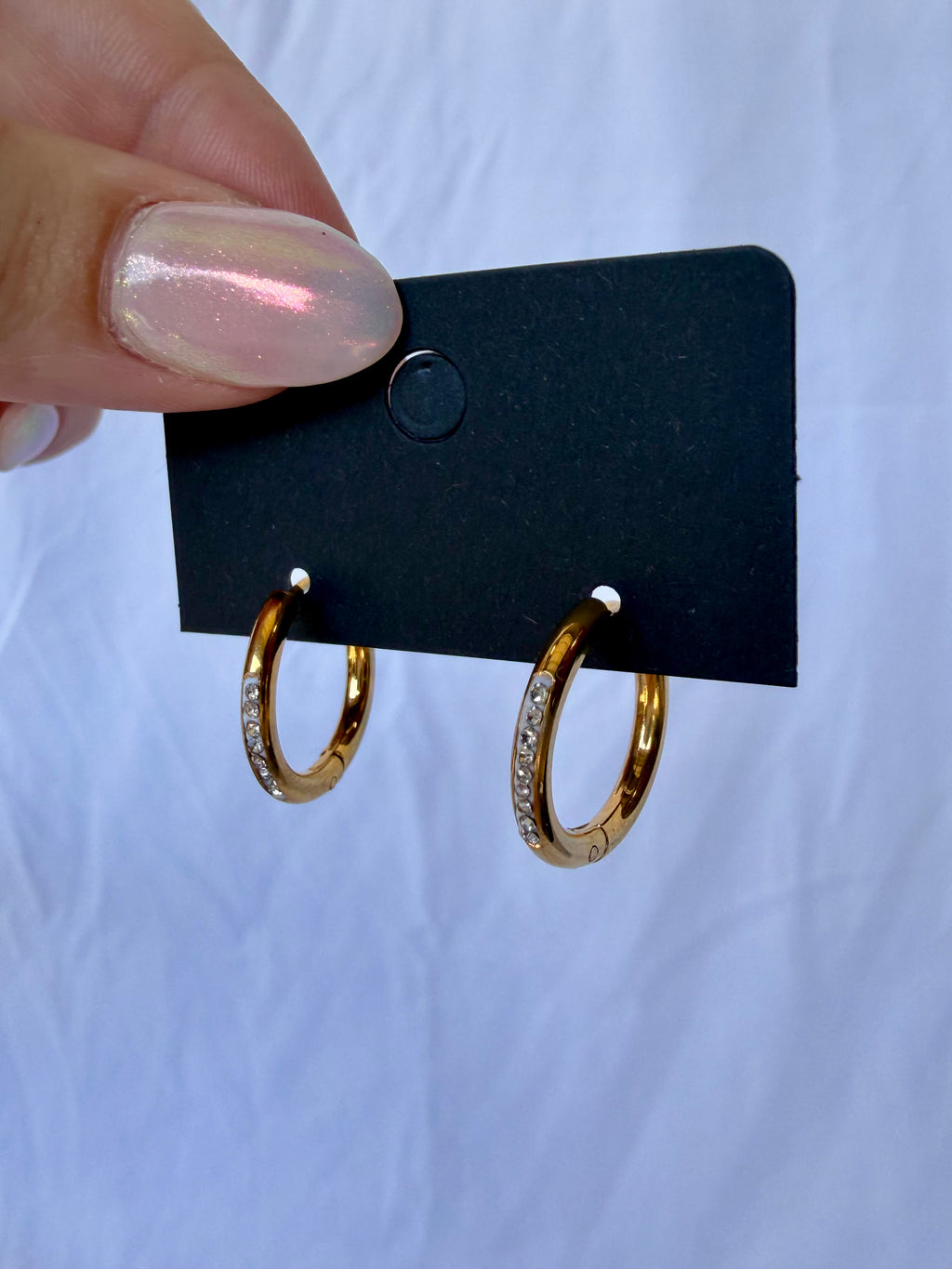 Large Gold Bling Huggies