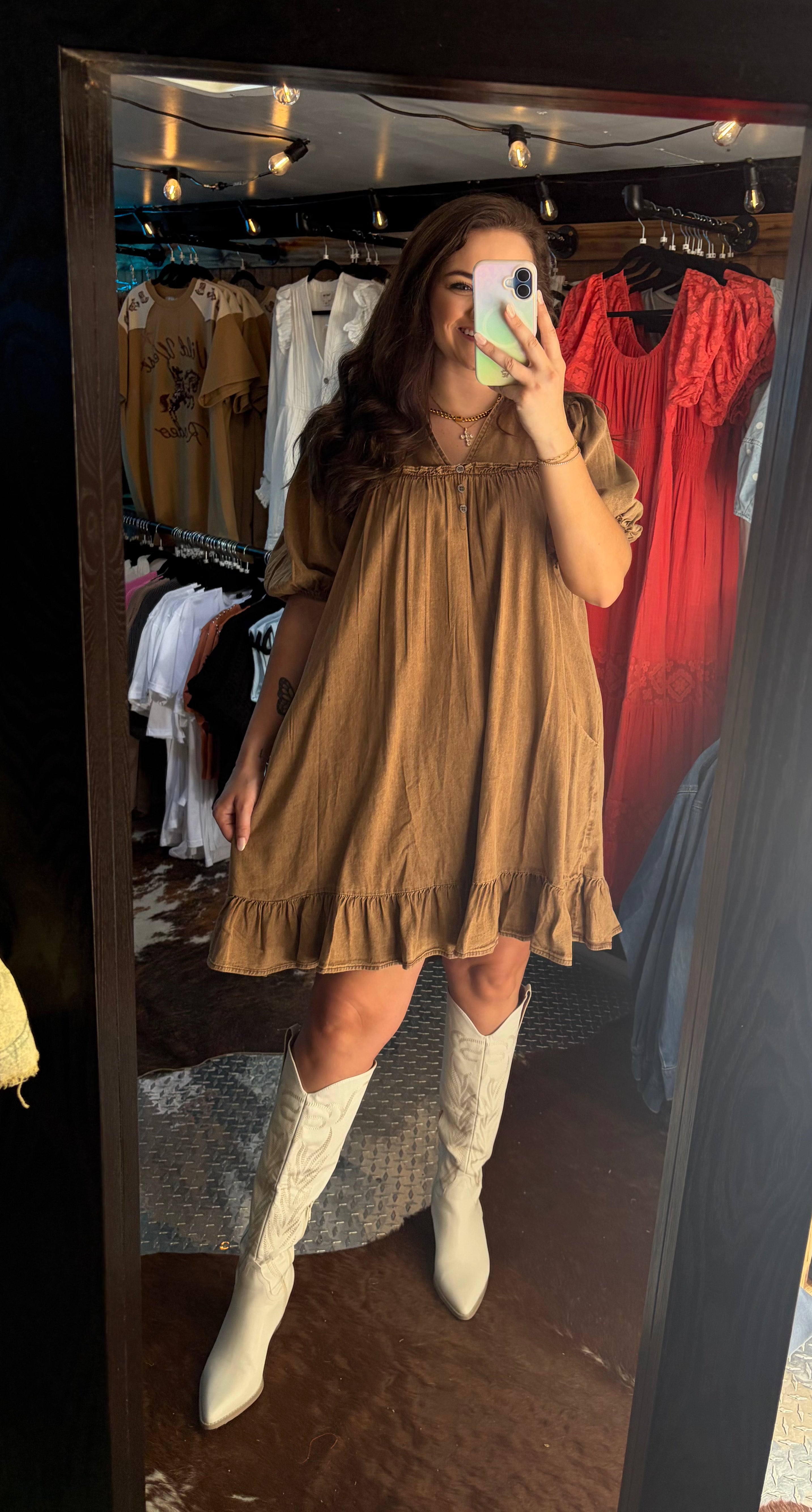 The Haley Washed Mini Dress