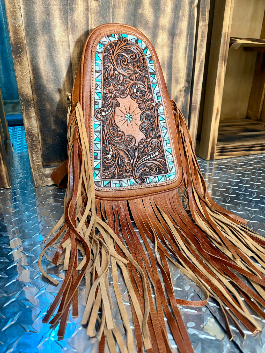 American Darling Leather Sling Bag w/ Fringe (Concealed Carry)