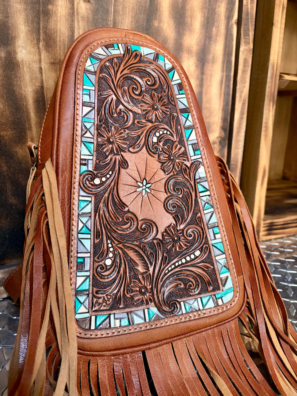 American Darling Leather Sling Bag w/ Fringe (Concealed Carry)
