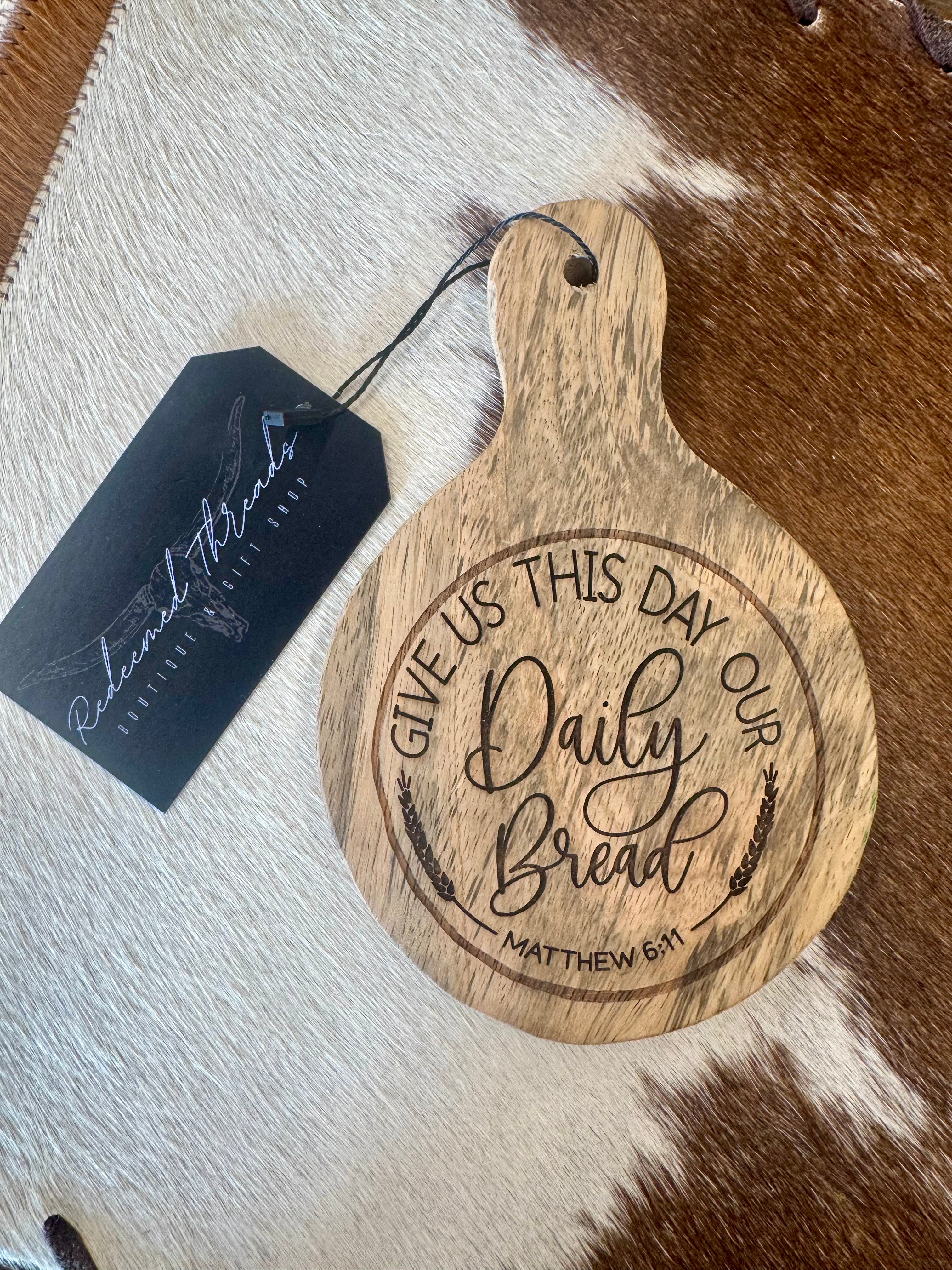 Matthew 6:11 Mini Cutting Board