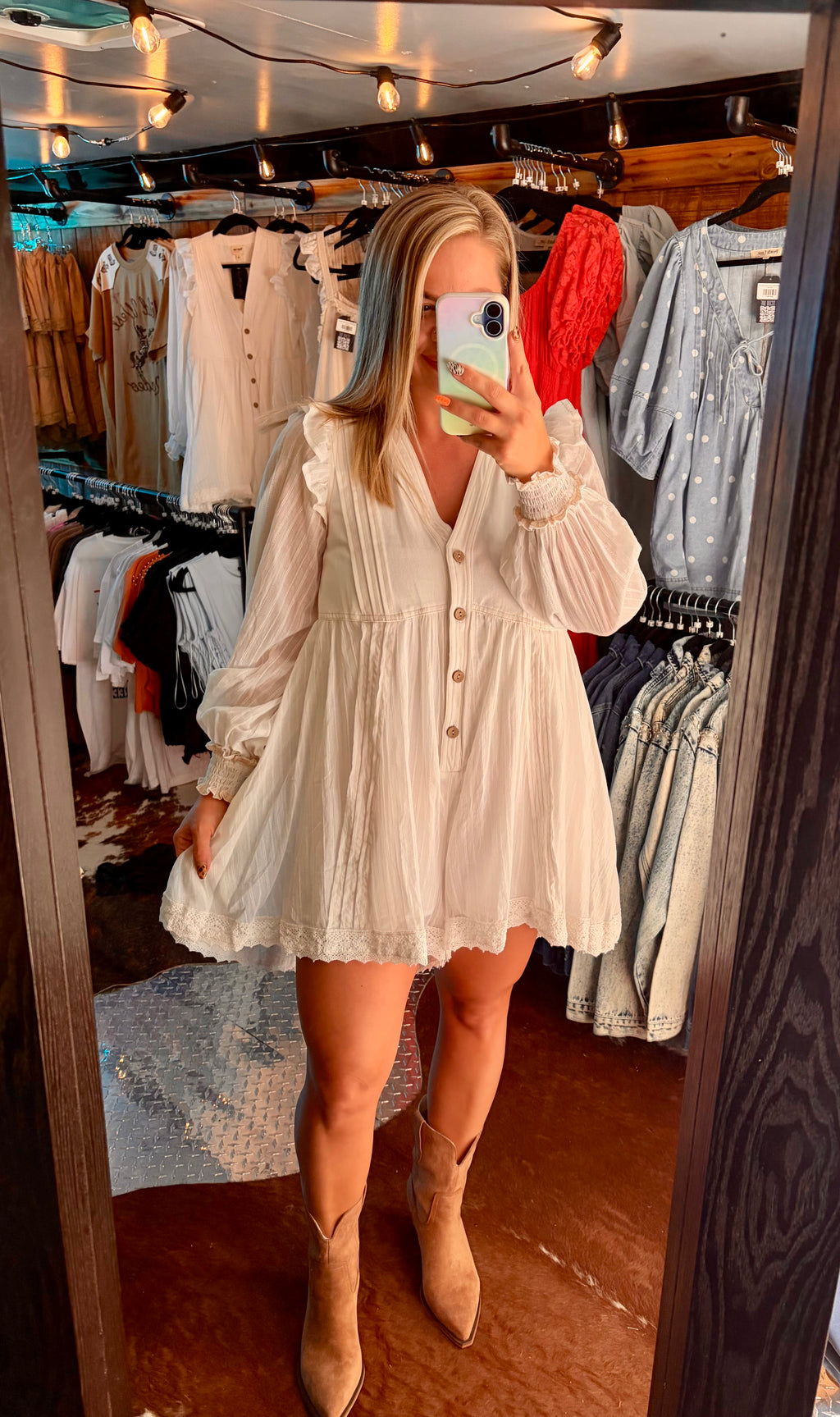 Ruffled Bubble Sleeve Flare Romper