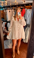 Ruffled Bubble Sleeve Flare Romper