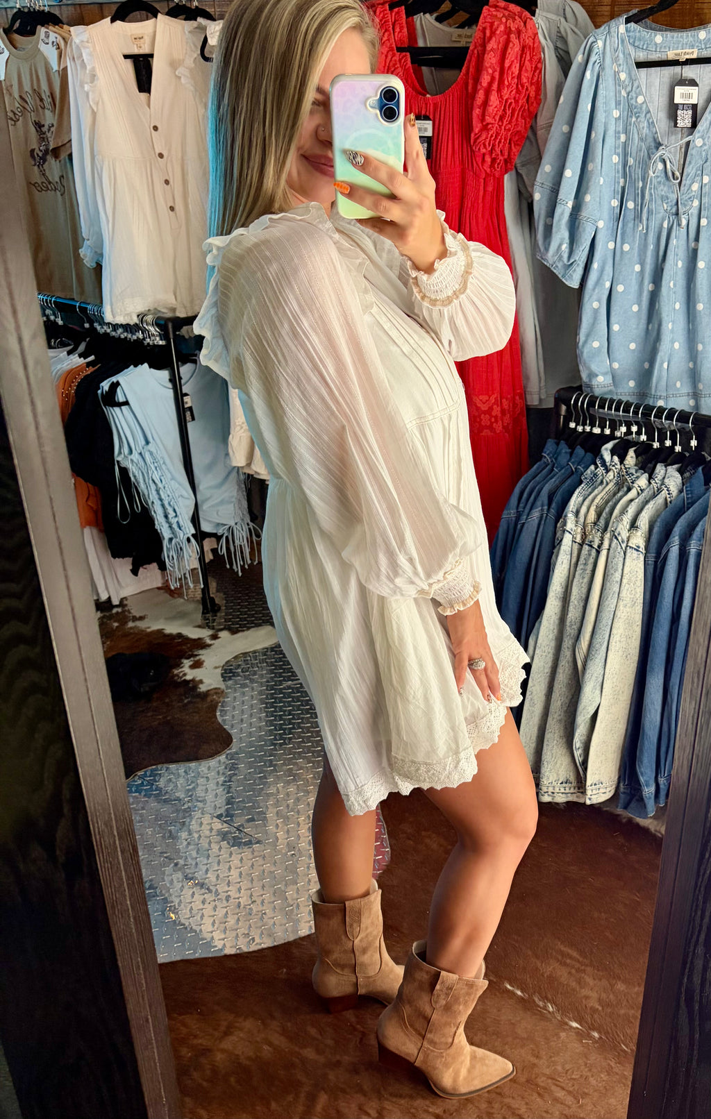 Ruffled Bubble Sleeve Flare Romper