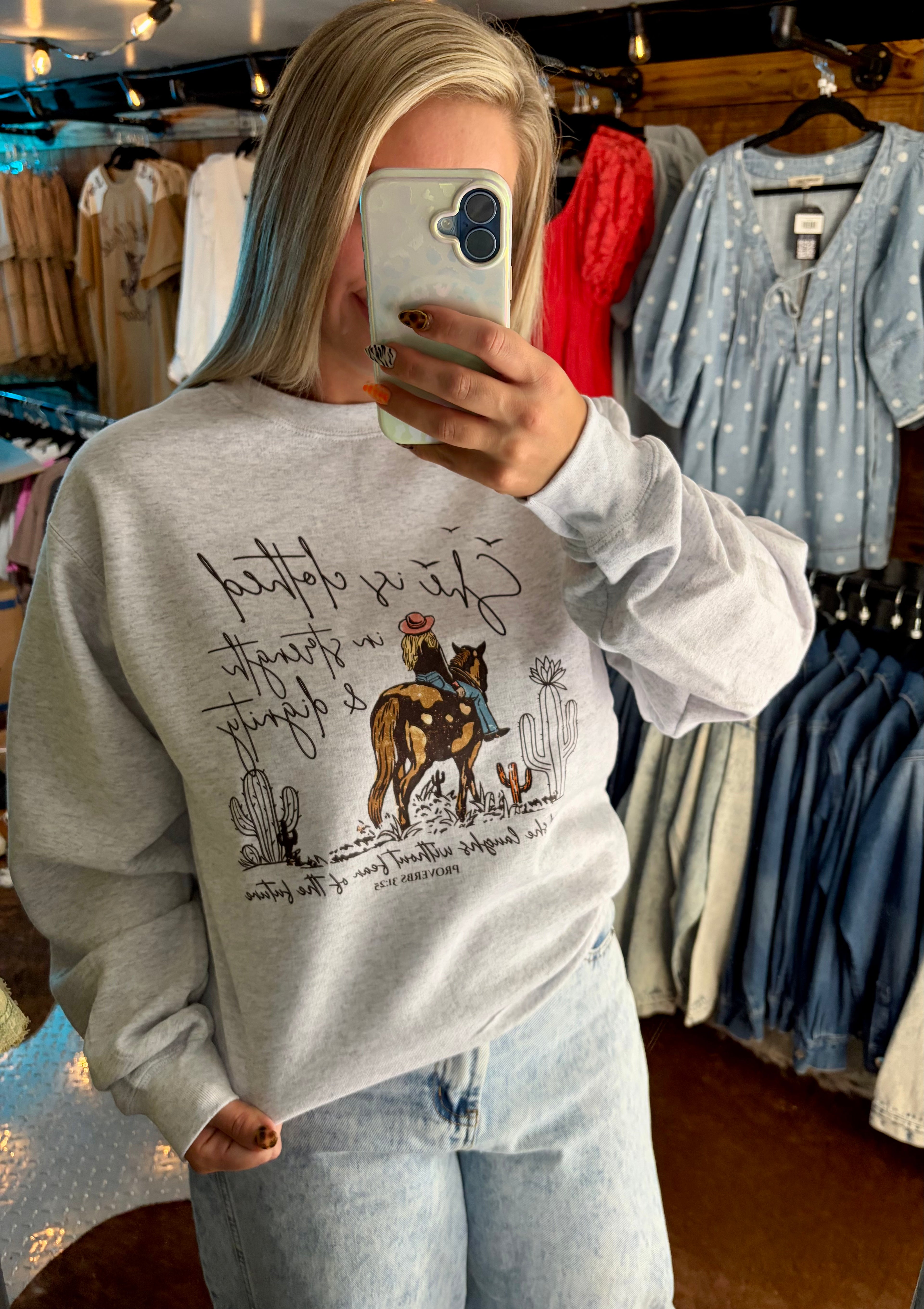 Proverbs 31:25 Sweatshirt - PLUS