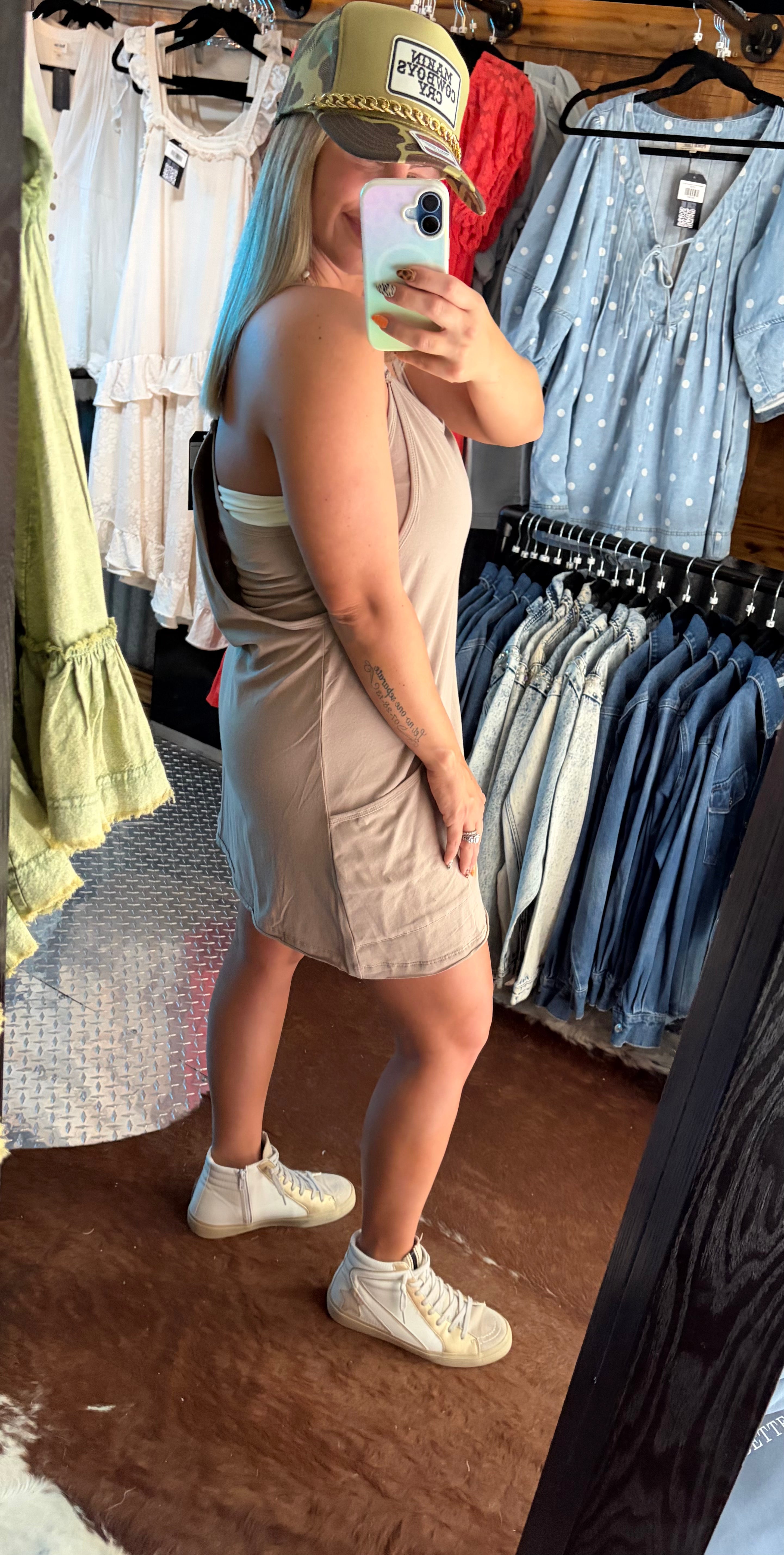 Casual Mini Dress w/ Built In Romper