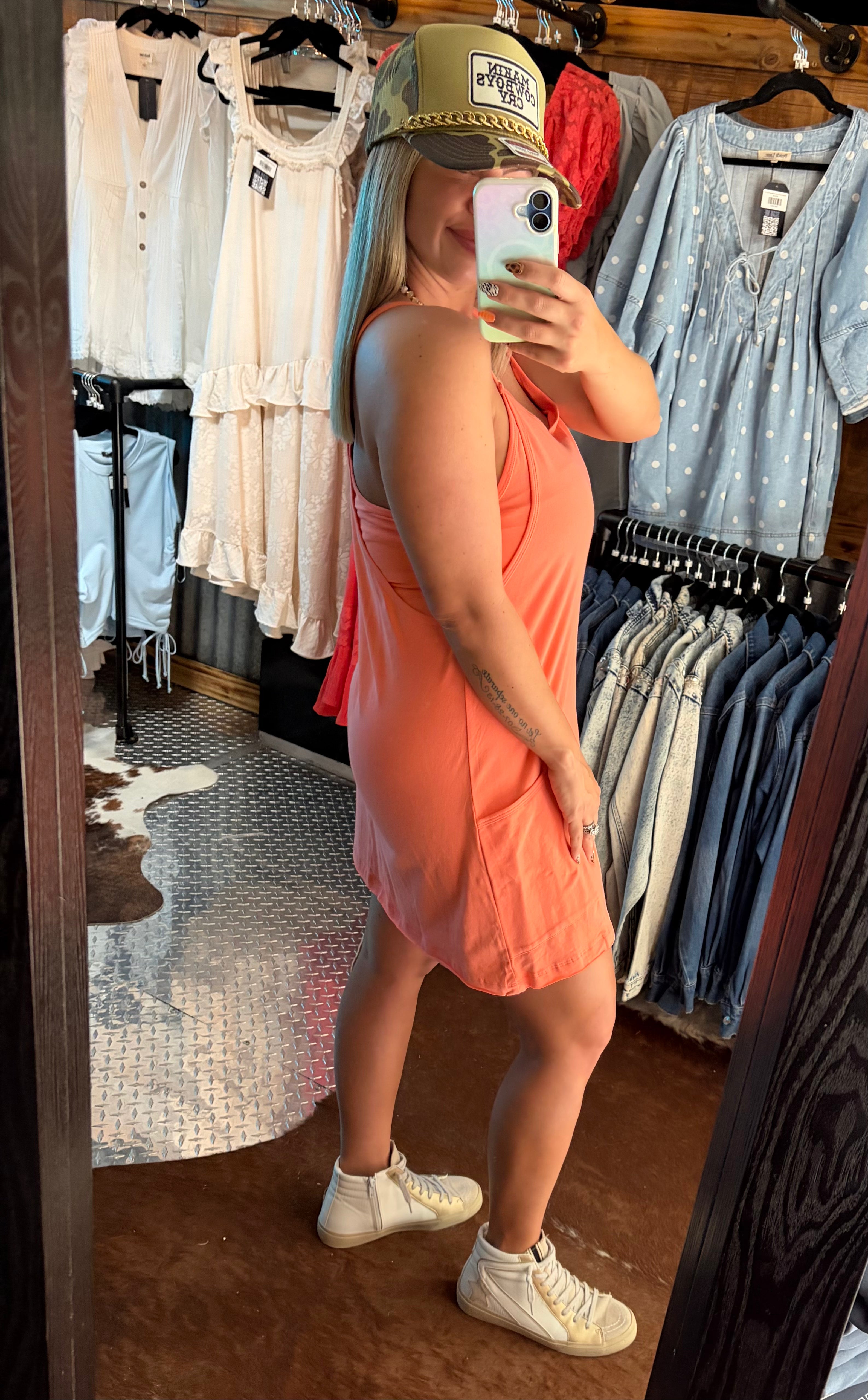 Casual Mini Dress w/ Built In Romper