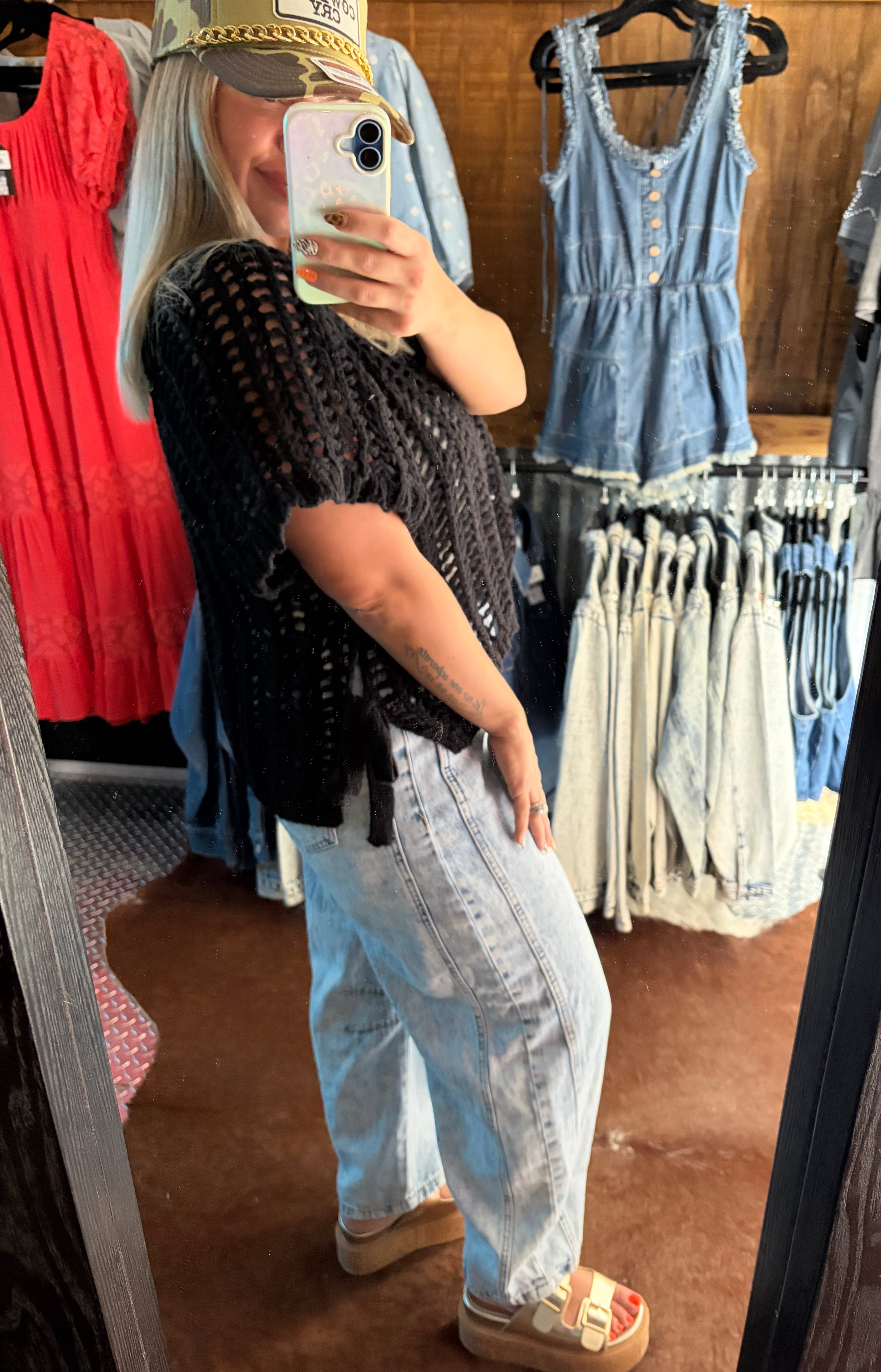 Chunky Knit Crochet Top