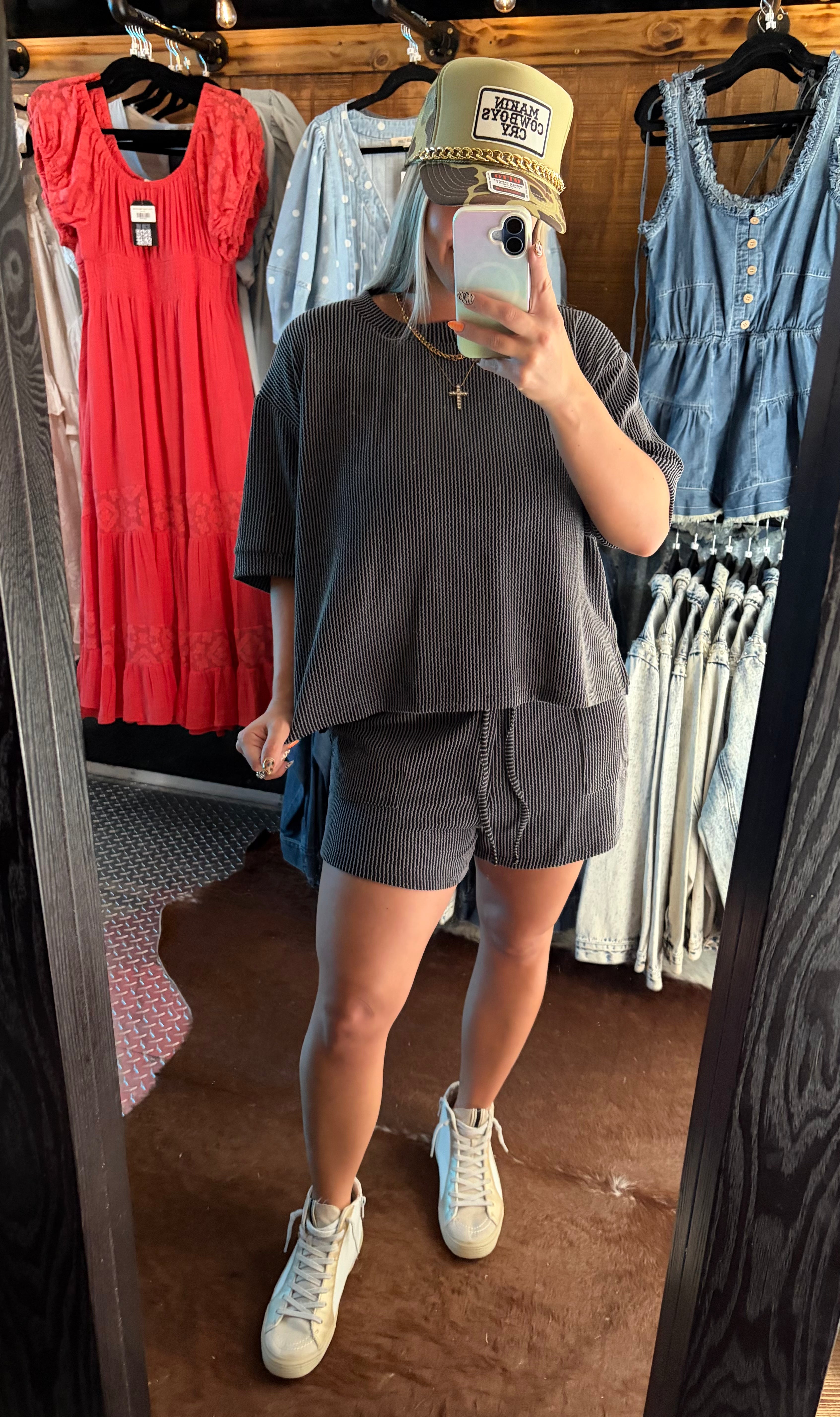 Ribbed Top & Shorts Set