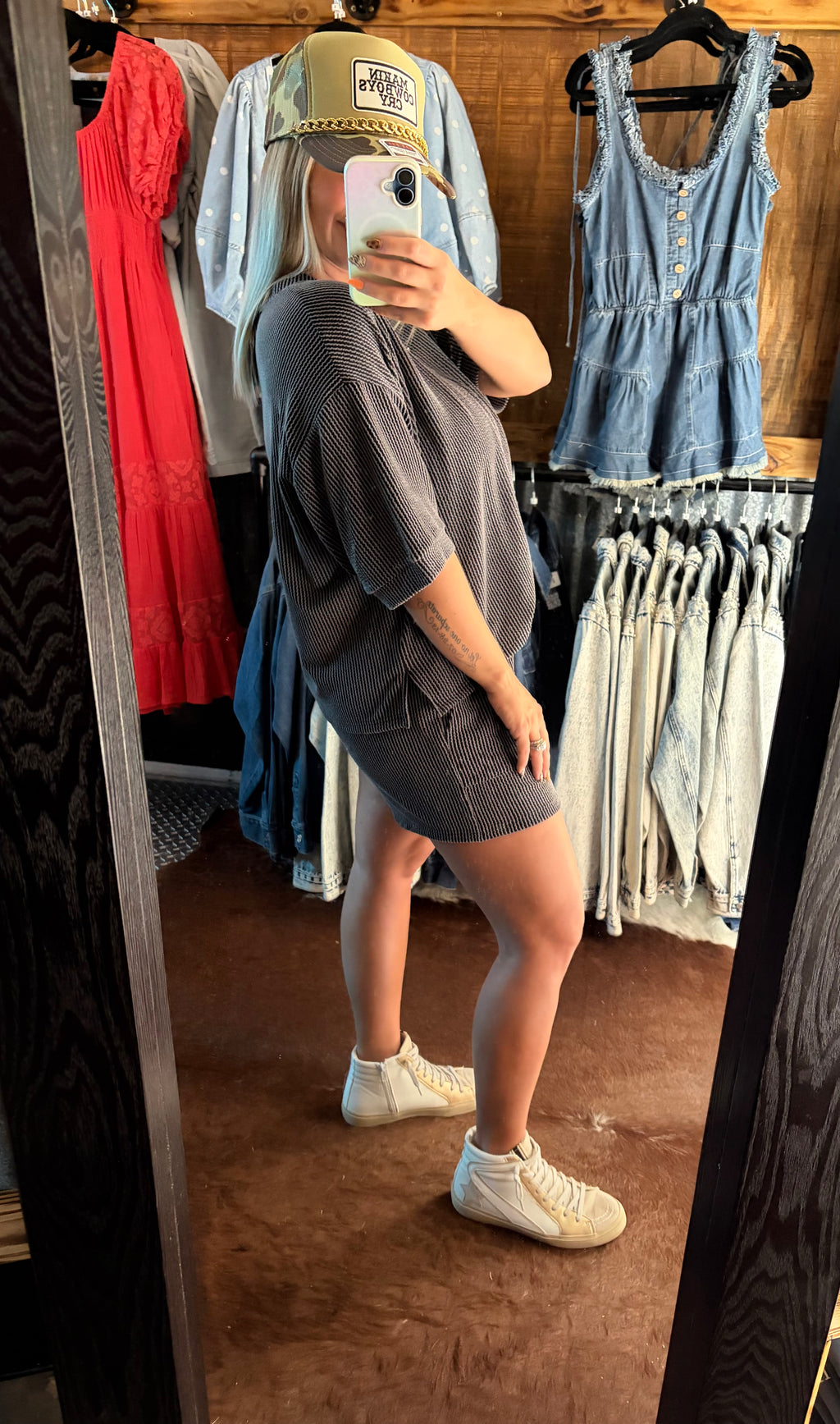 Ribbed Top & Shorts Set